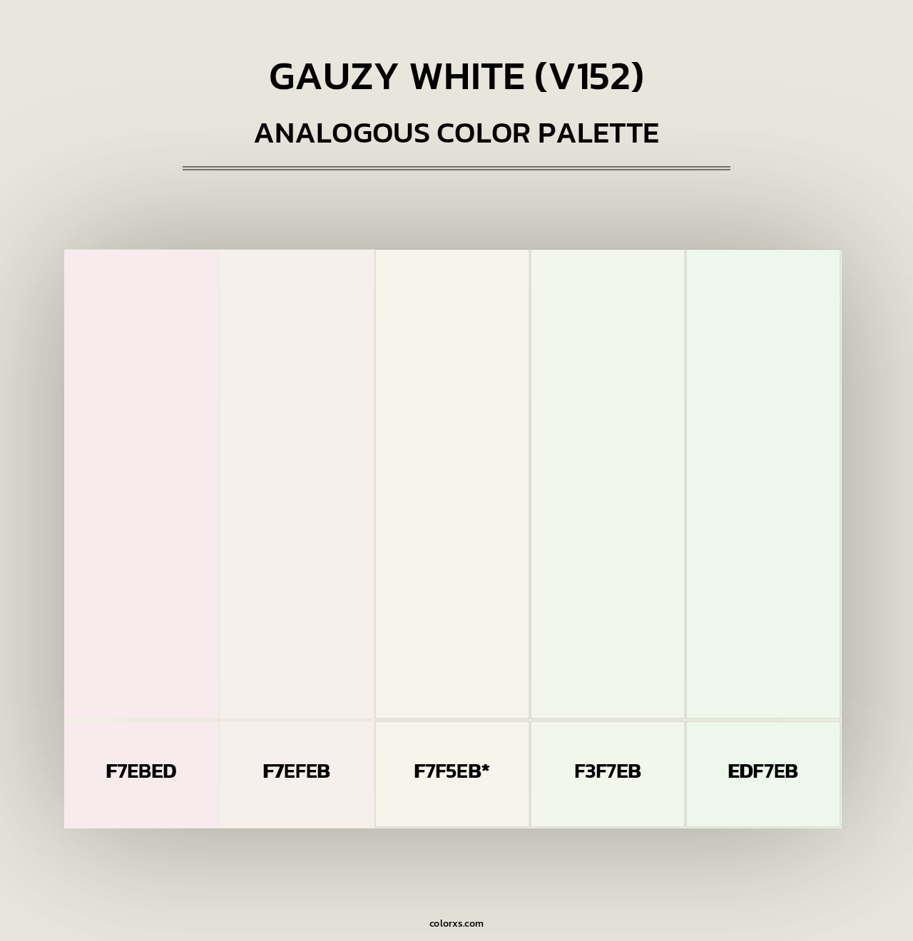 Gauzy White (V152) - Analogous Color Palette