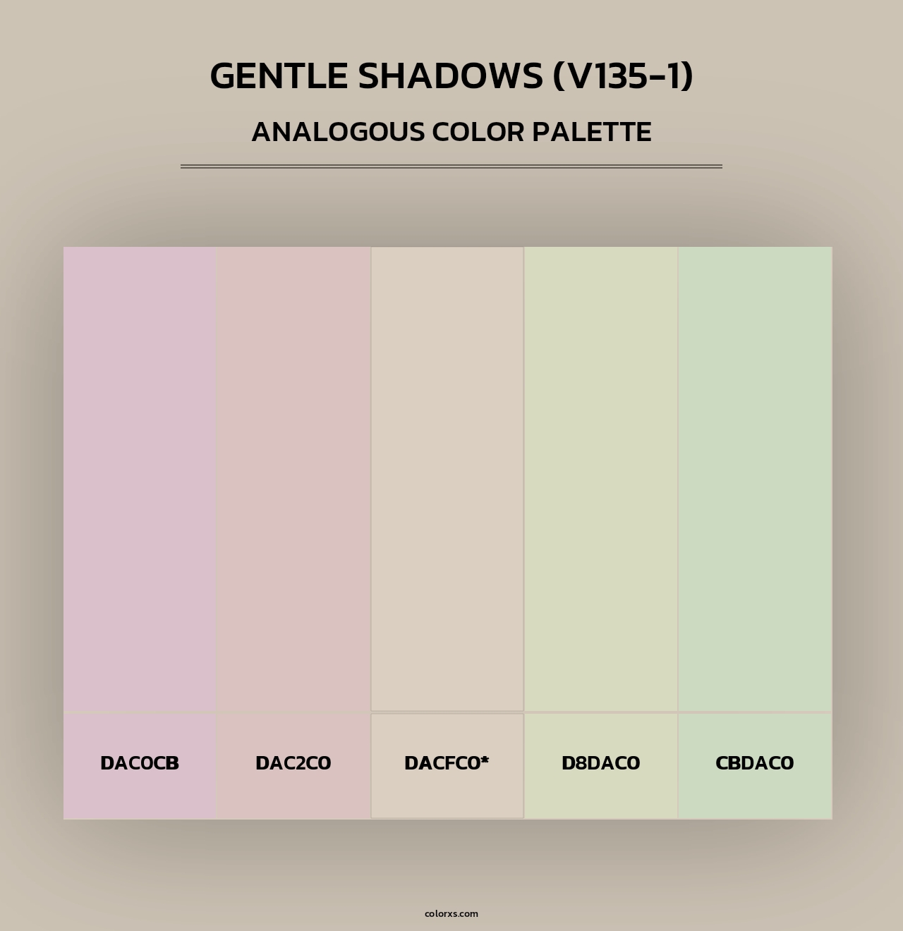 Gentle Shadows (V135-1) - Analogous Color Palette