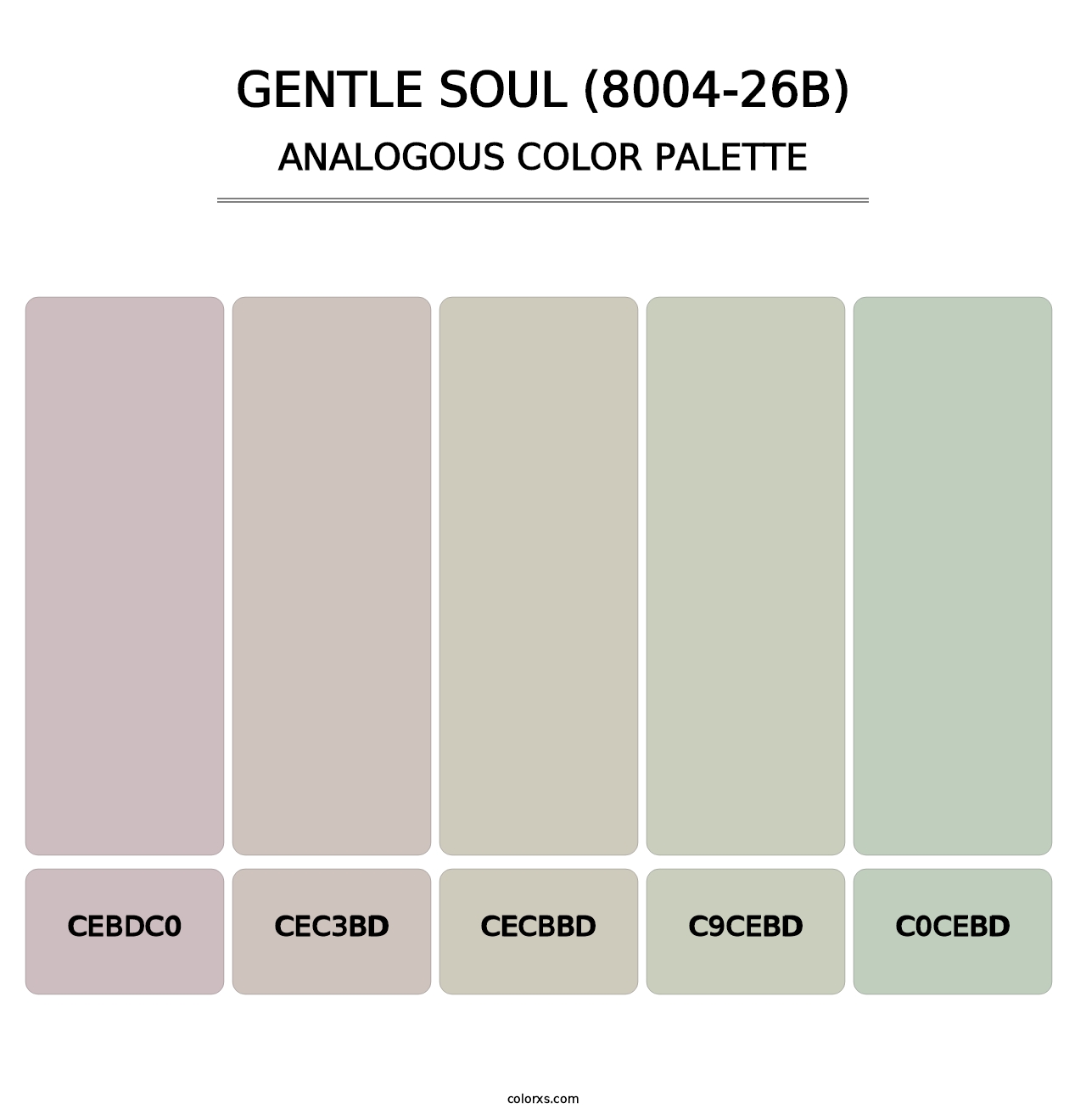 Gentle Soul (8004-26B) - Analogous Color Palette