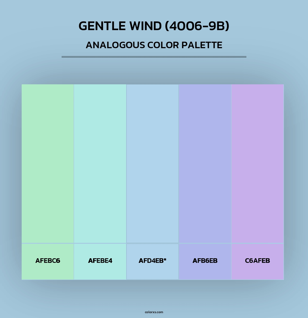 Gentle Wind (4006-9B) - Analogous Color Palette