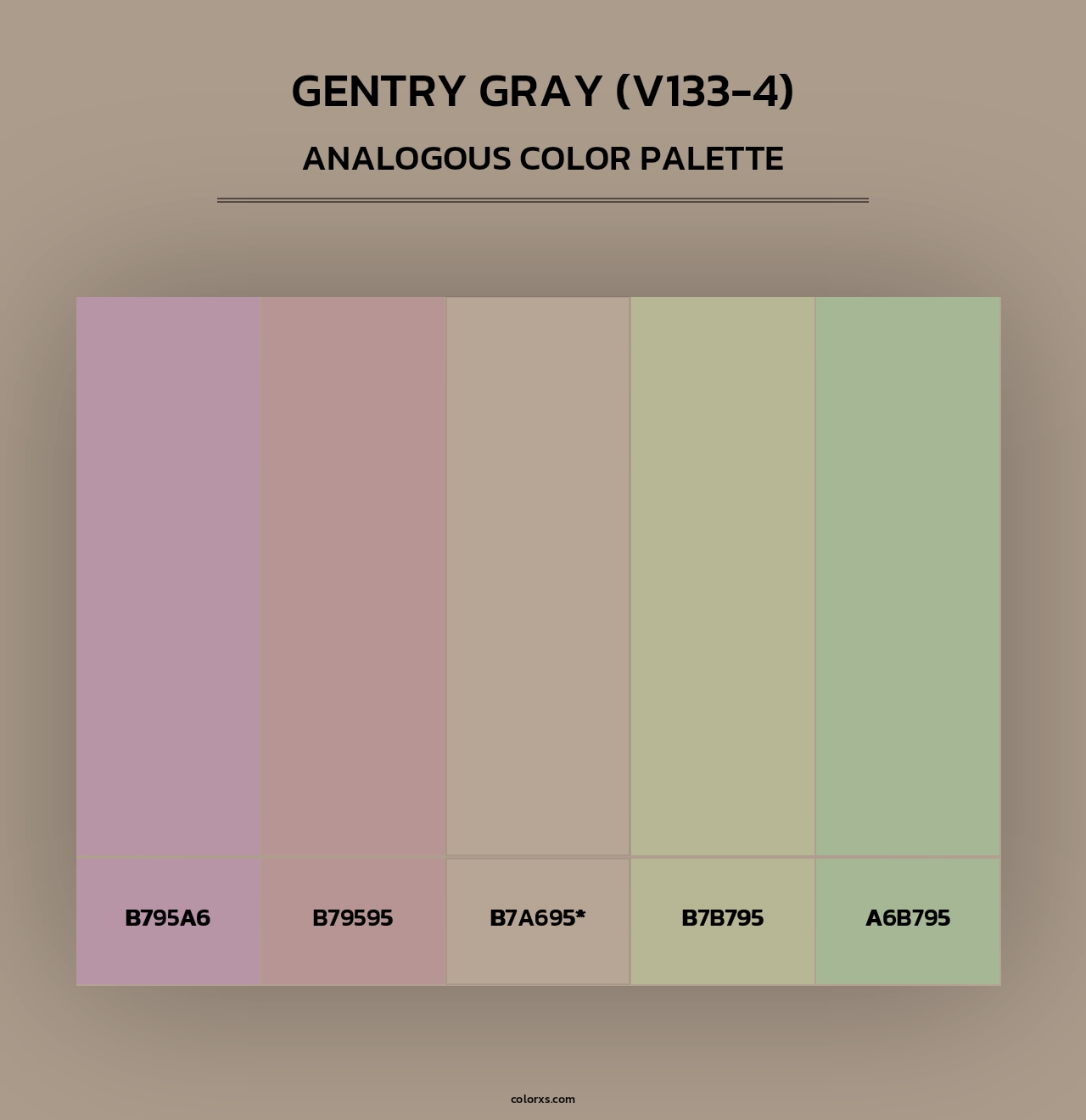 Gentry Gray (V133-4) - Analogous Color Palette