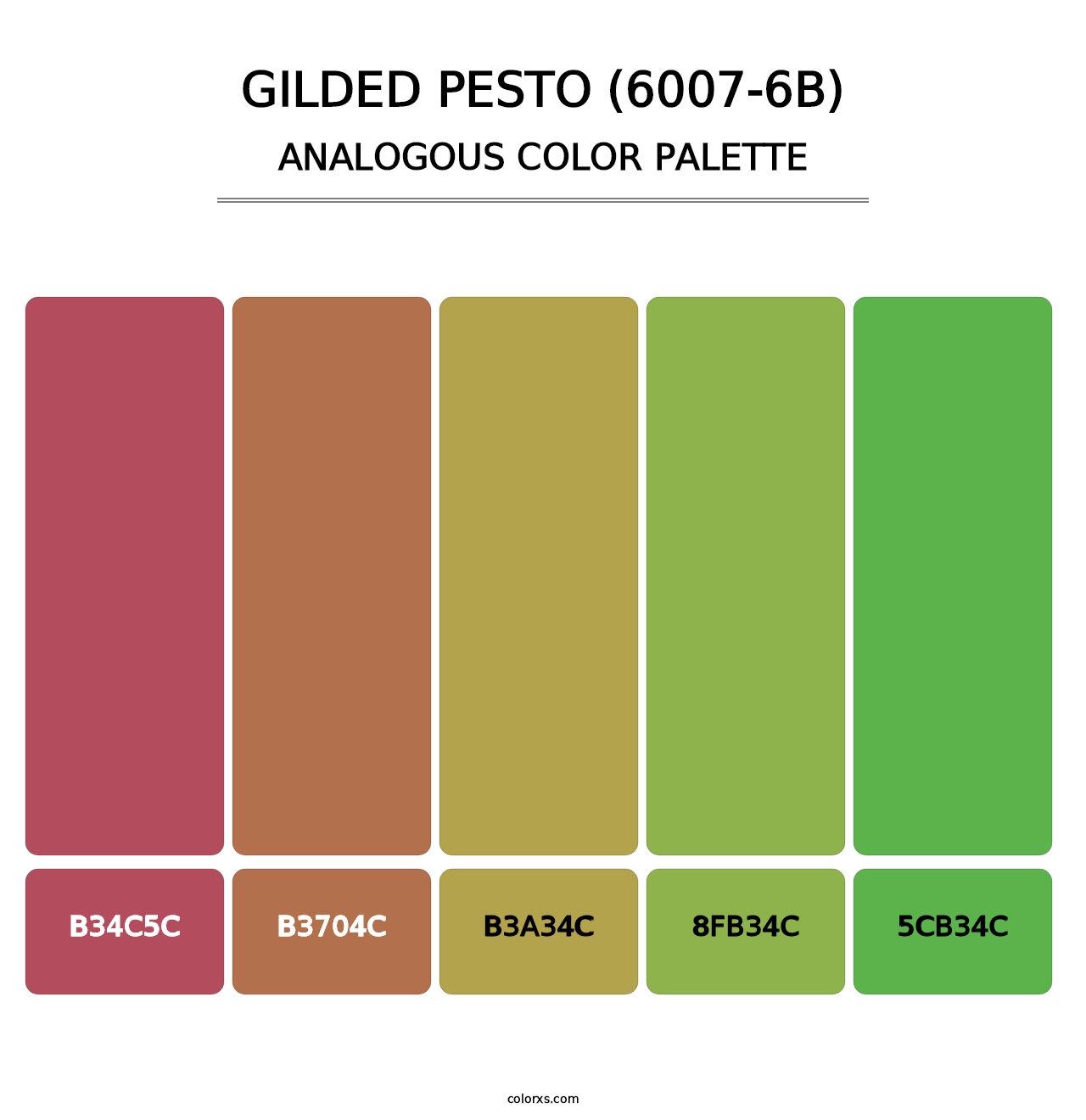 Gilded Pesto (6007-6B) - Analogous Color Palette