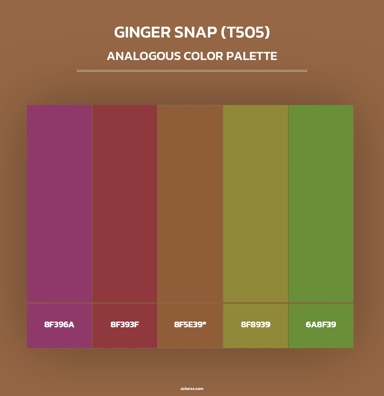 Ginger Snap (T505) - Analogous Color Palette