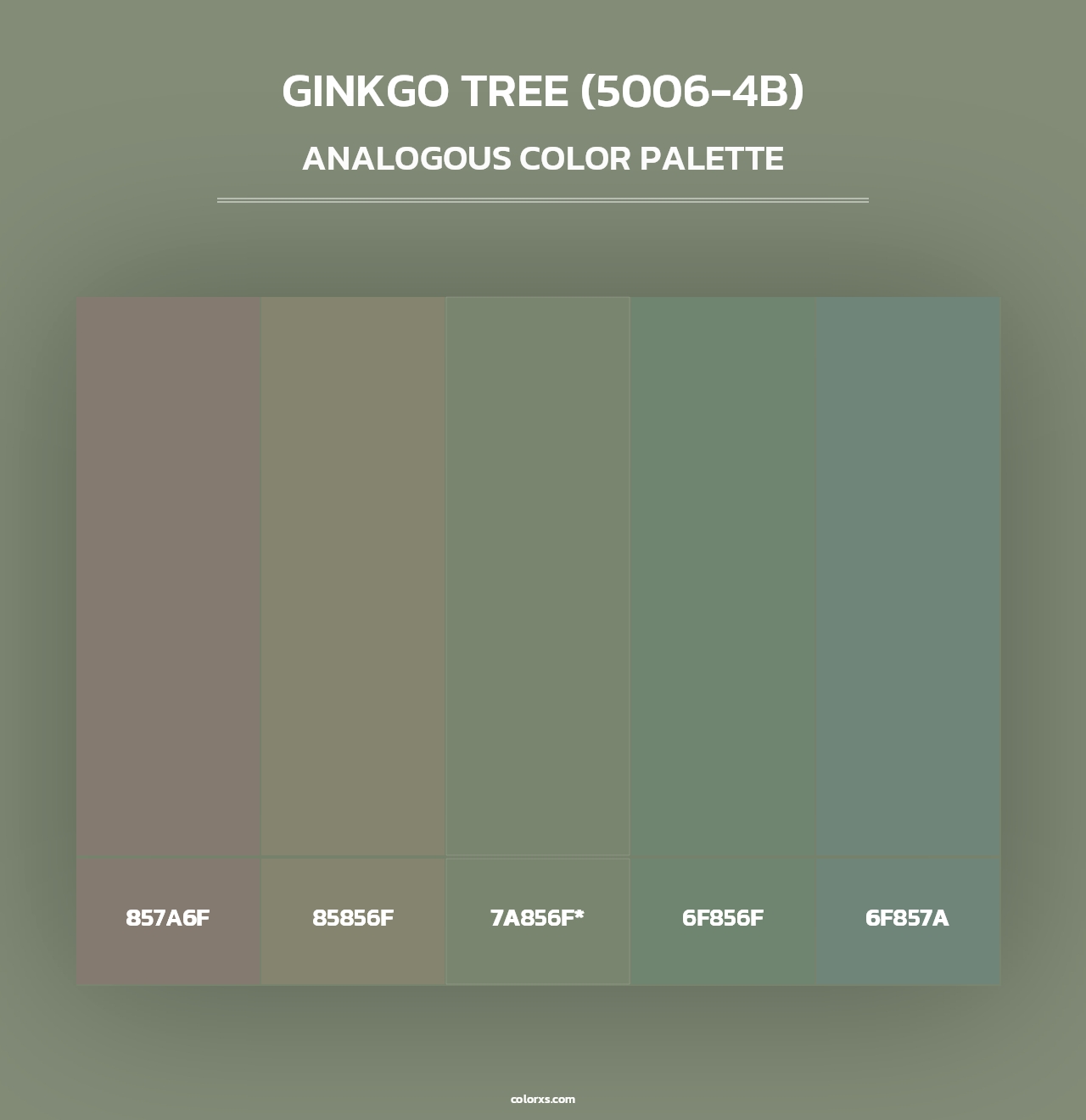 Ginkgo Tree (5006-4B) - Analogous Color Palette