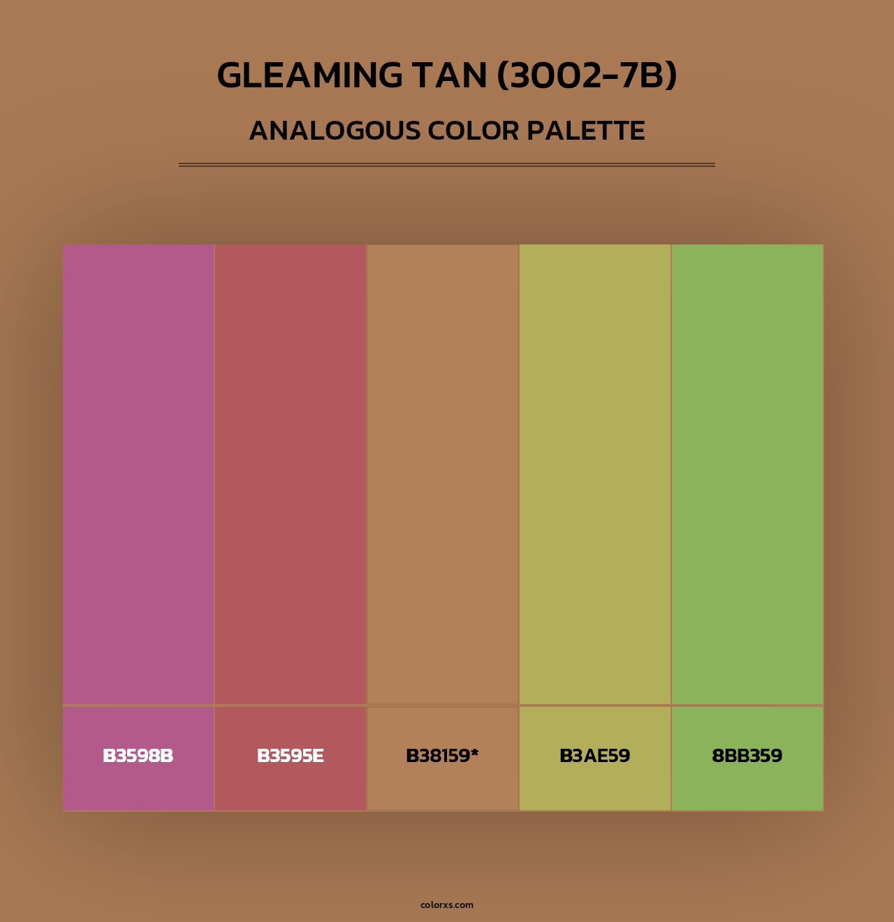 Gleaming Tan (3002-7B) - Analogous Color Palette