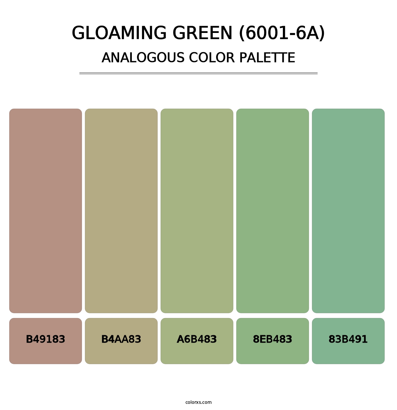 Gloaming Green (6001-6A) - Analogous Color Palette