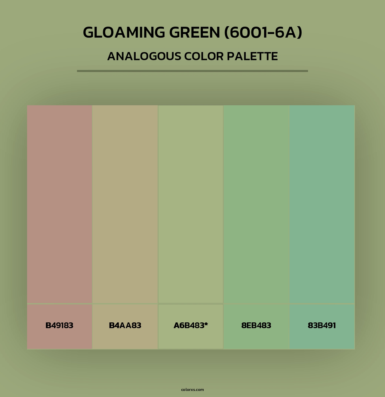 Gloaming Green (6001-6A) - Analogous Color Palette