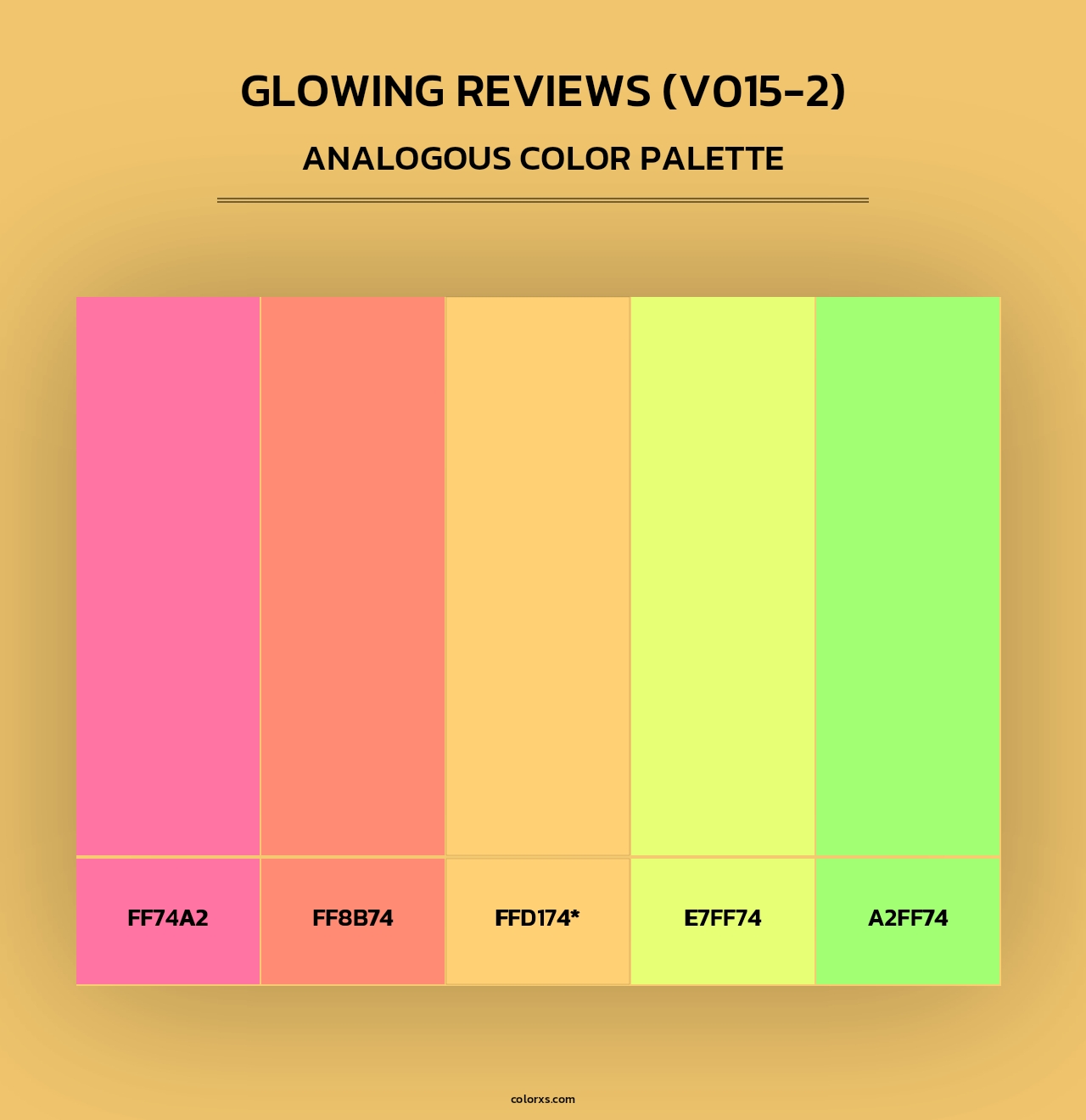 Glowing Reviews (V015-2) - Analogous Color Palette