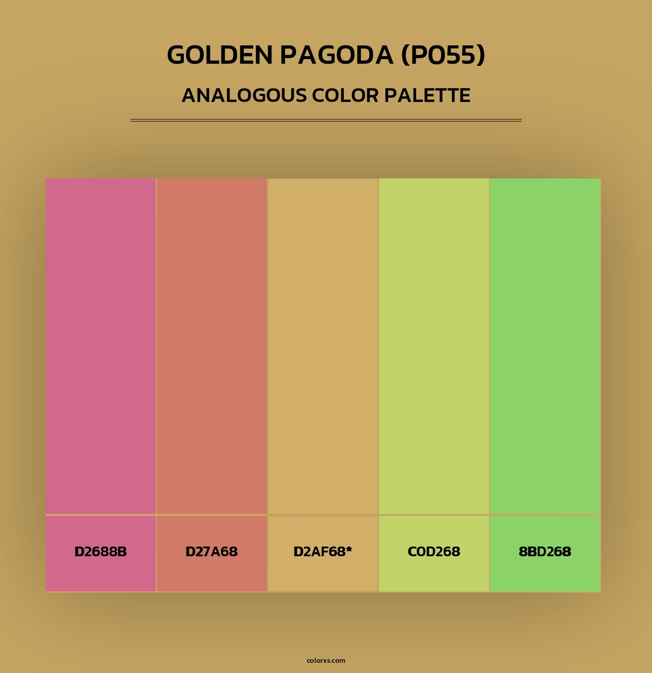 Golden Pagoda (P055) - Analogous Color Palette