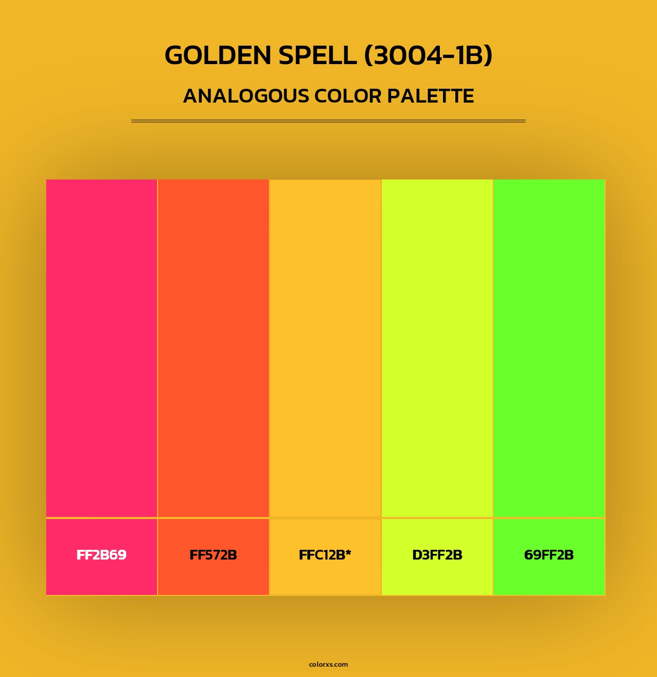 Golden Spell (3004-1B) - Analogous Color Palette