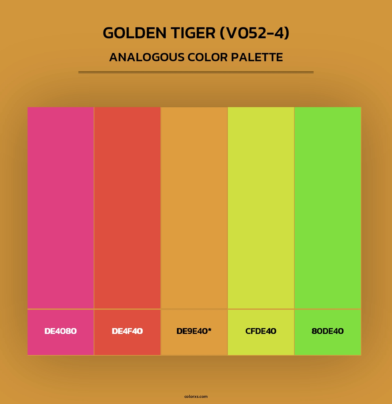 Golden Tiger (V052-4) - Analogous Color Palette