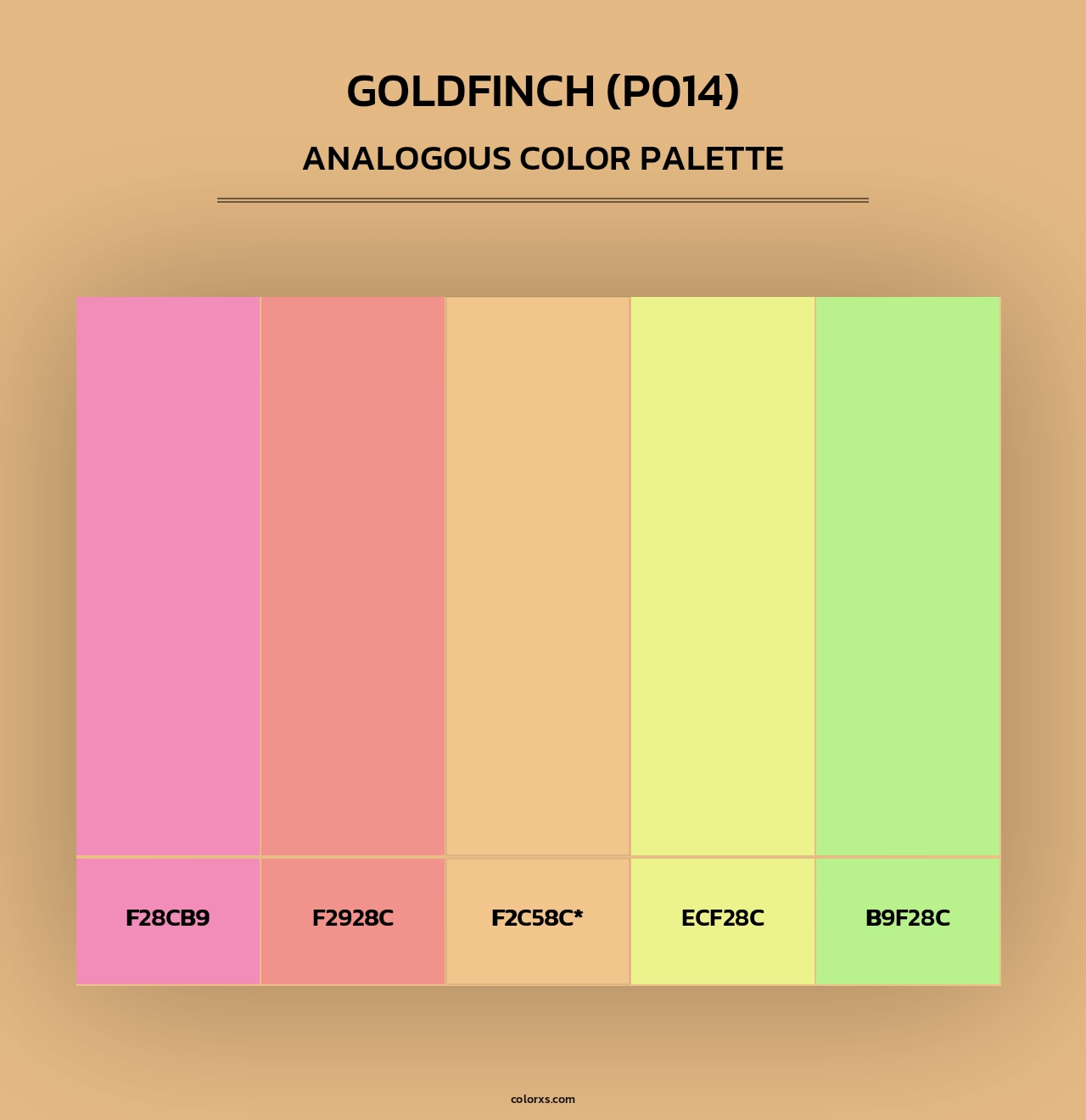 Goldfinch (P014) - Analogous Color Palette