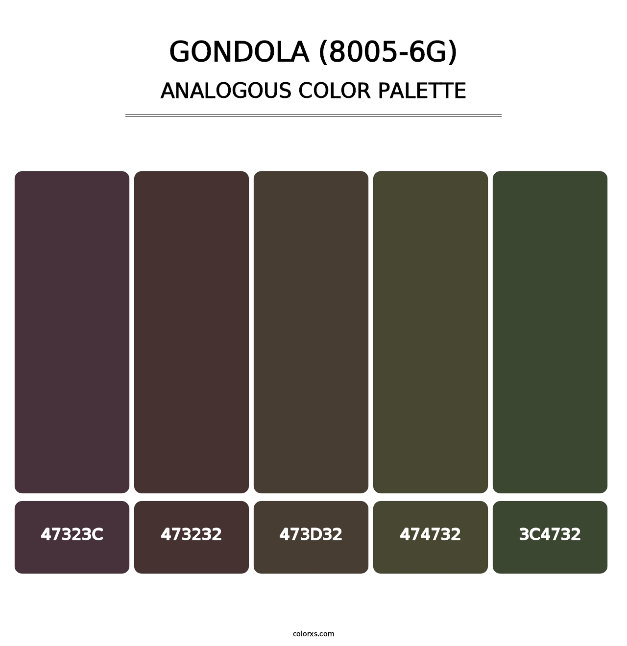 Gondola (8005-6G) - Analogous Color Palette