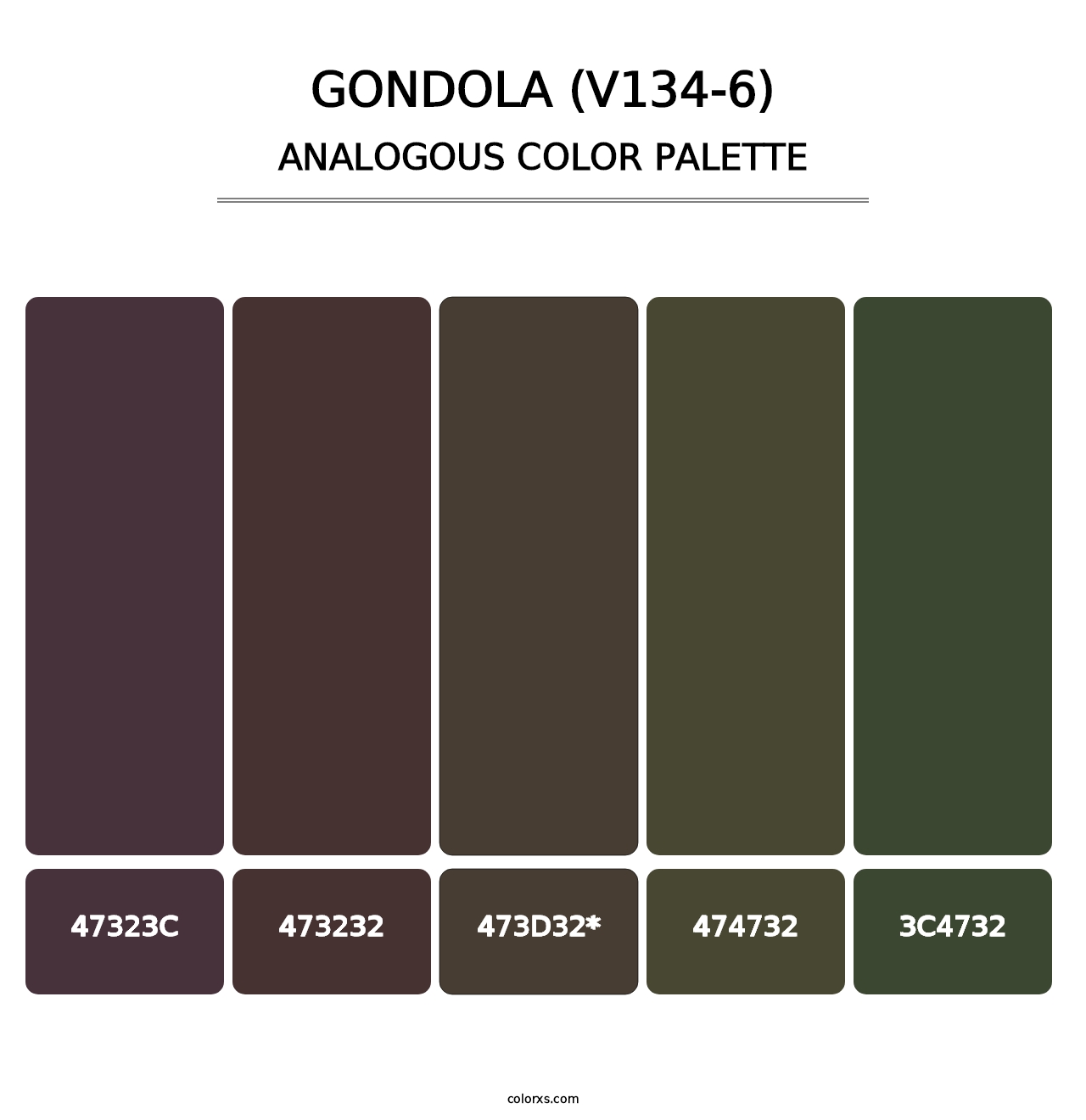 Gondola (V134-6) - Analogous Color Palette