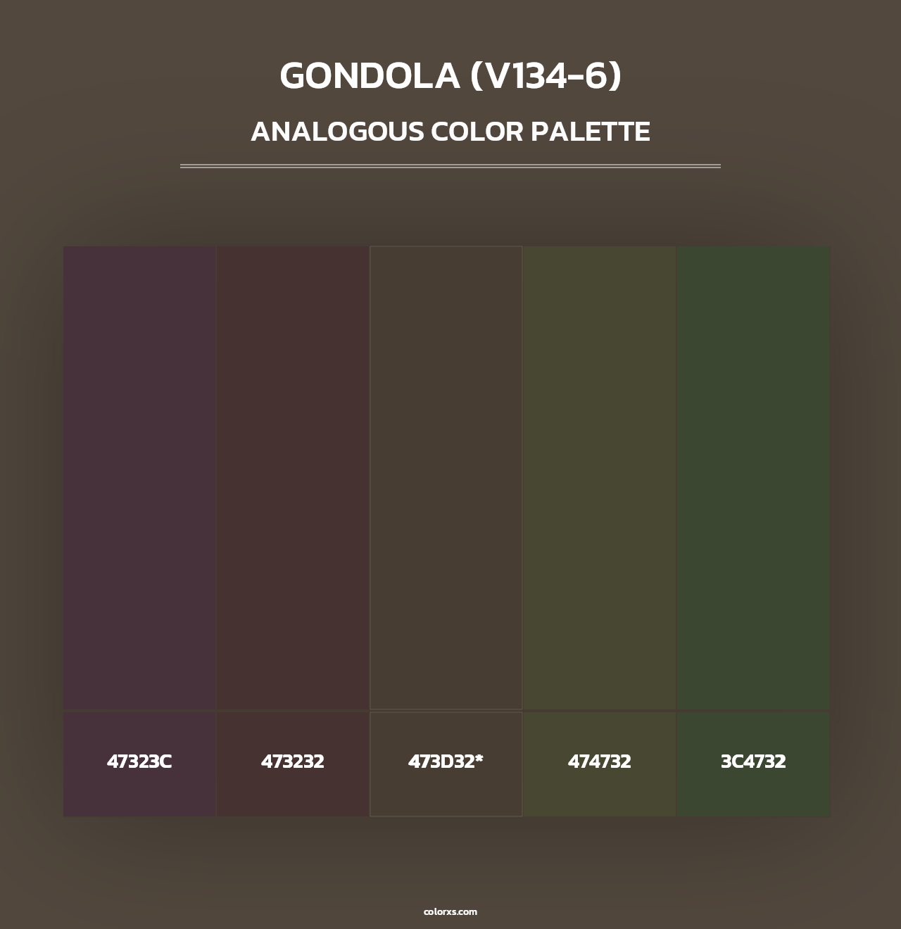 Gondola (V134-6) - Analogous Color Palette