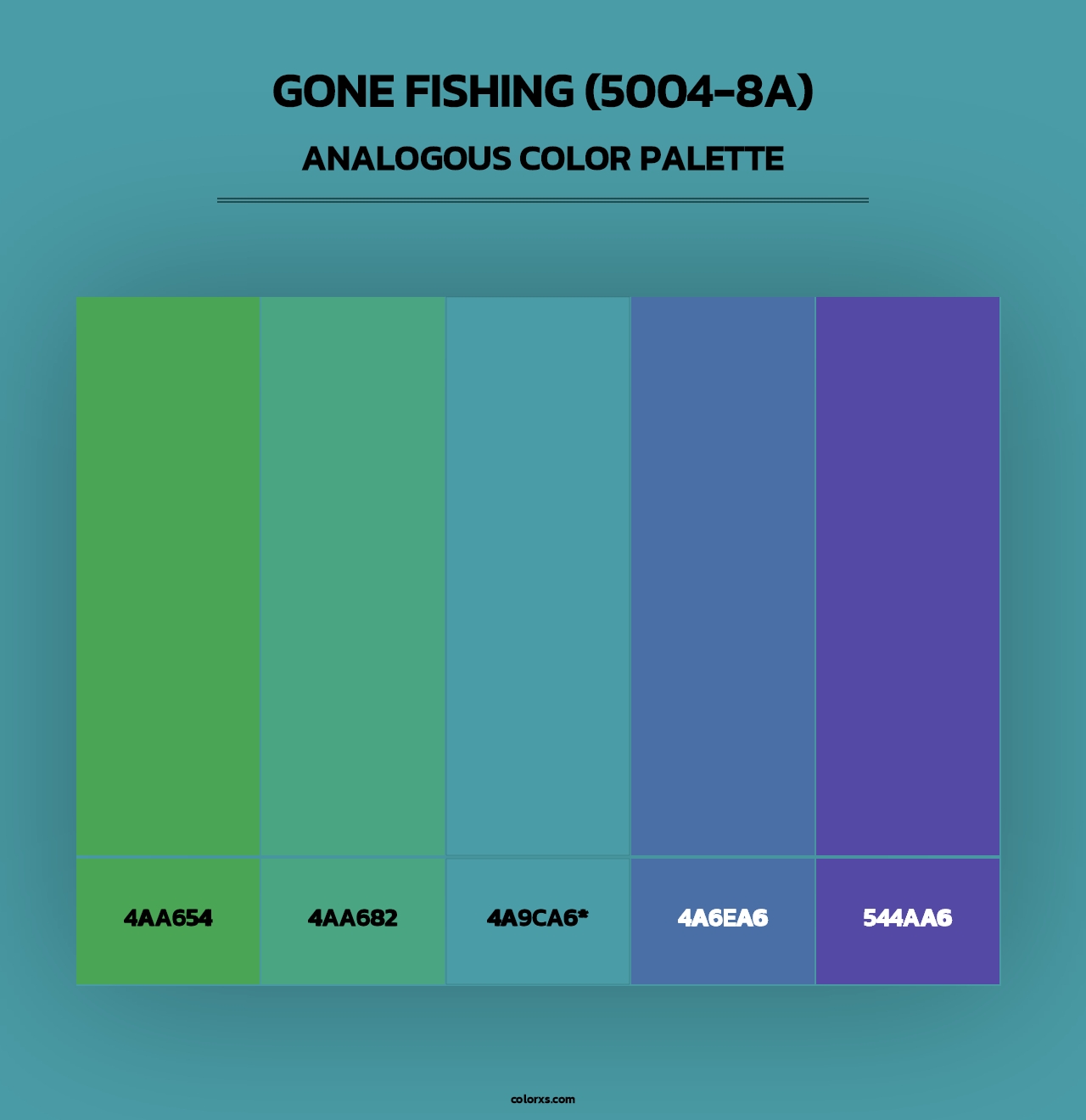 Gone Fishing (5004-8A) - Analogous Color Palette