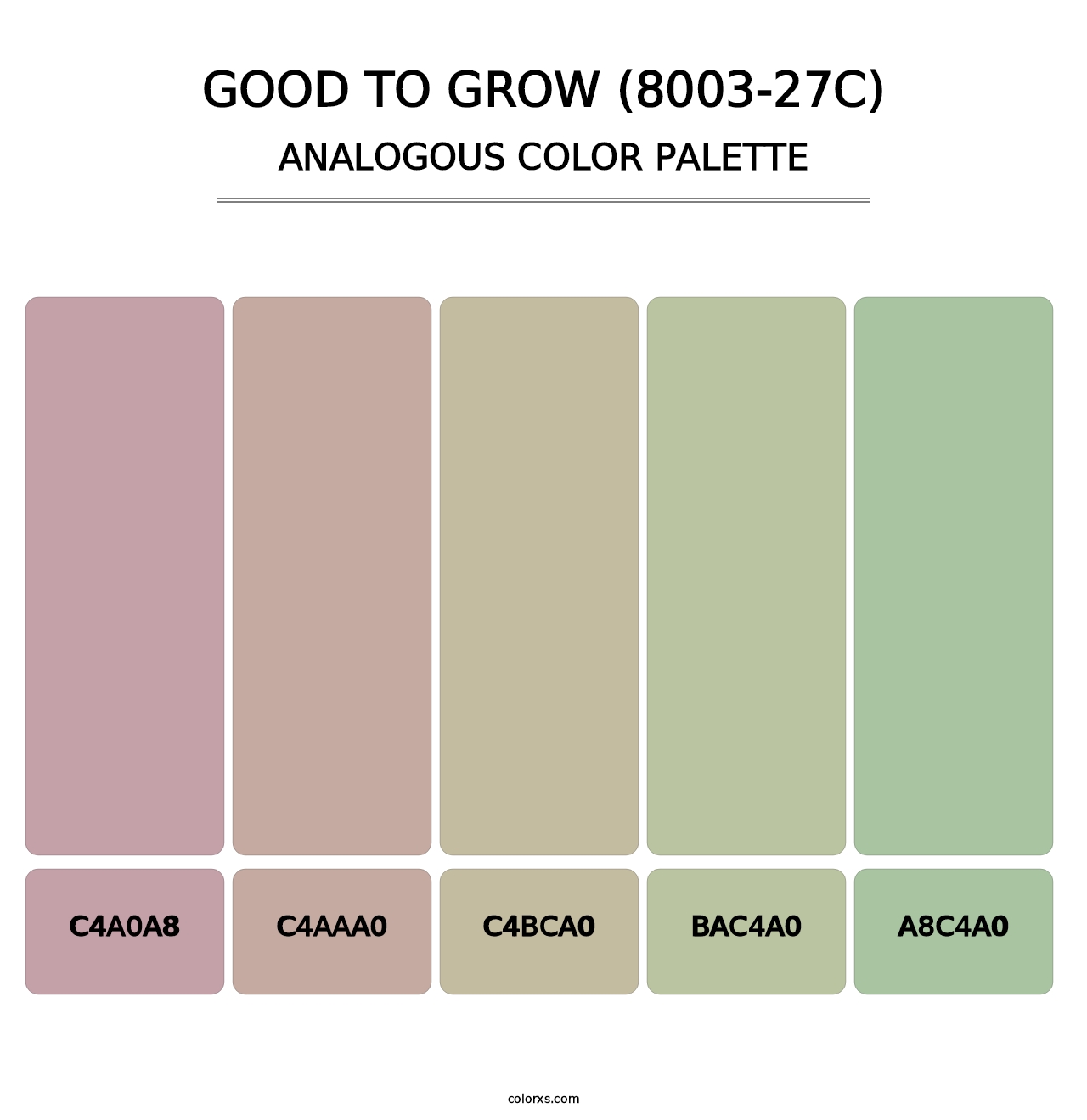 Good to Grow (8003-27C) - Analogous Color Palette