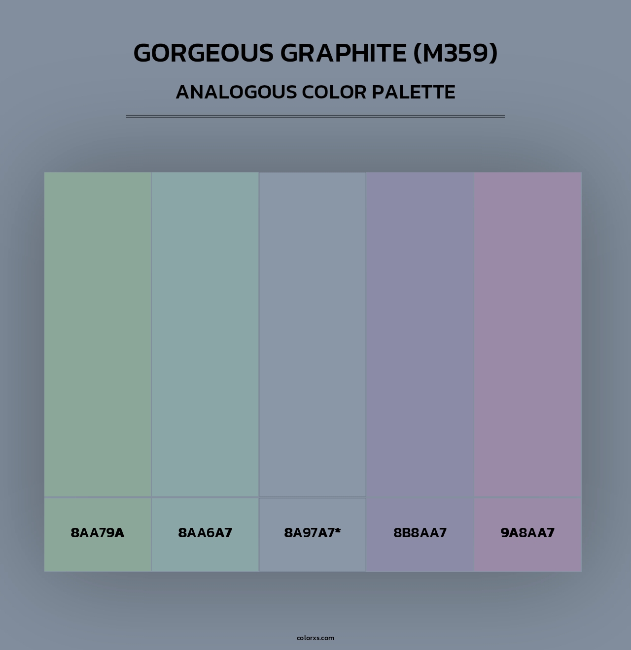 Gorgeous Graphite (M359) - Analogous Color Palette