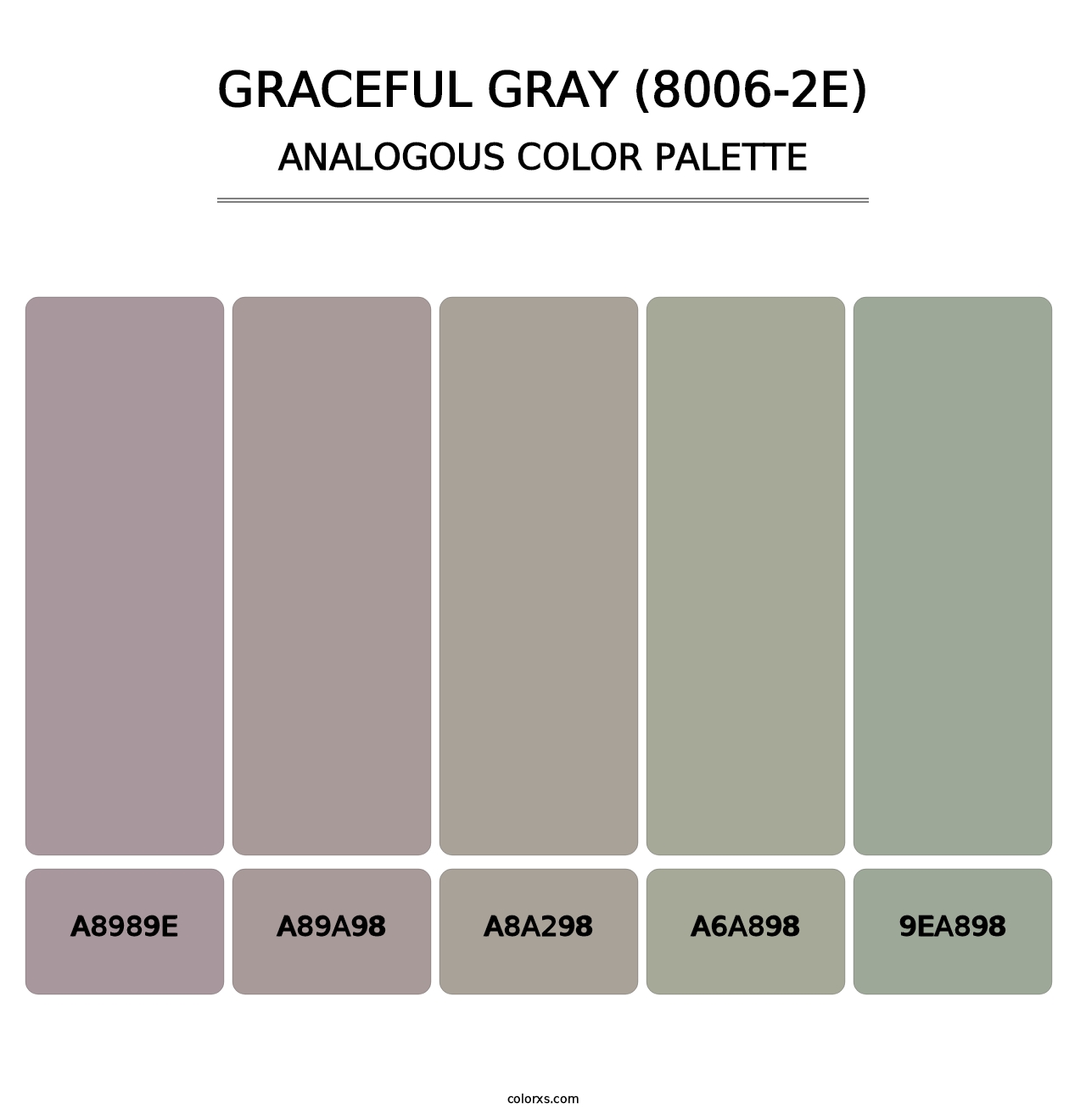 Graceful Gray (8006-2E) - Analogous Color Palette