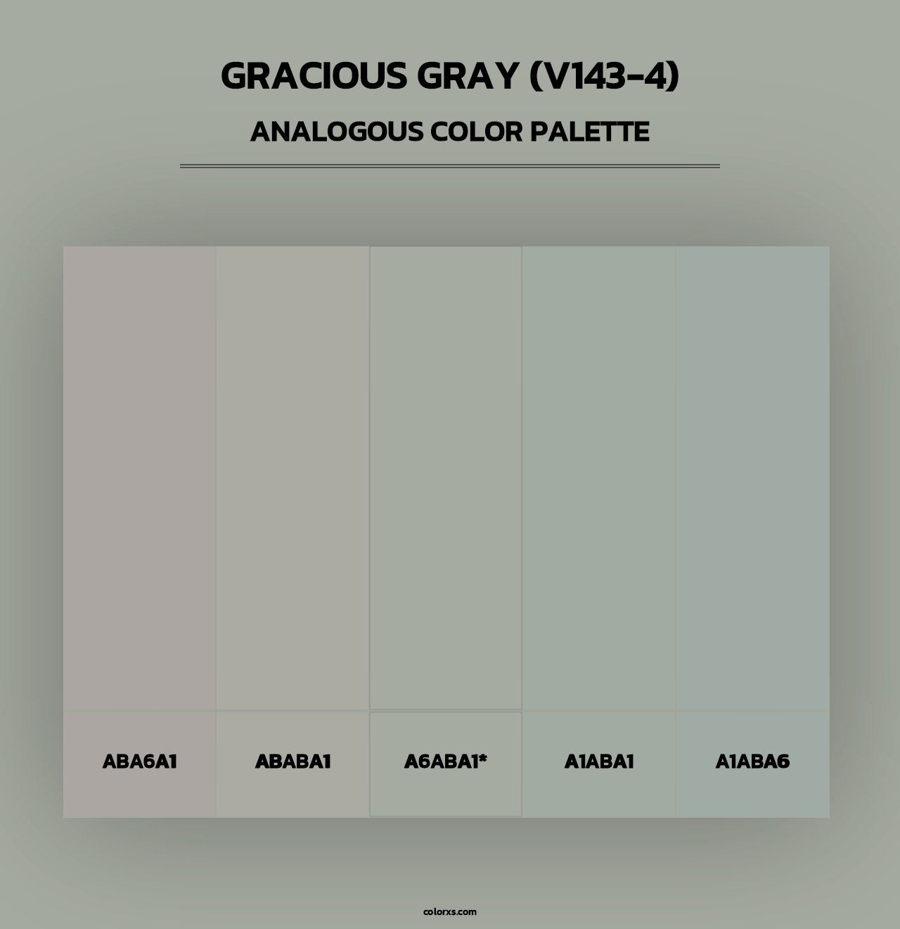 Gracious Gray (V143-4) - Analogous Color Palette