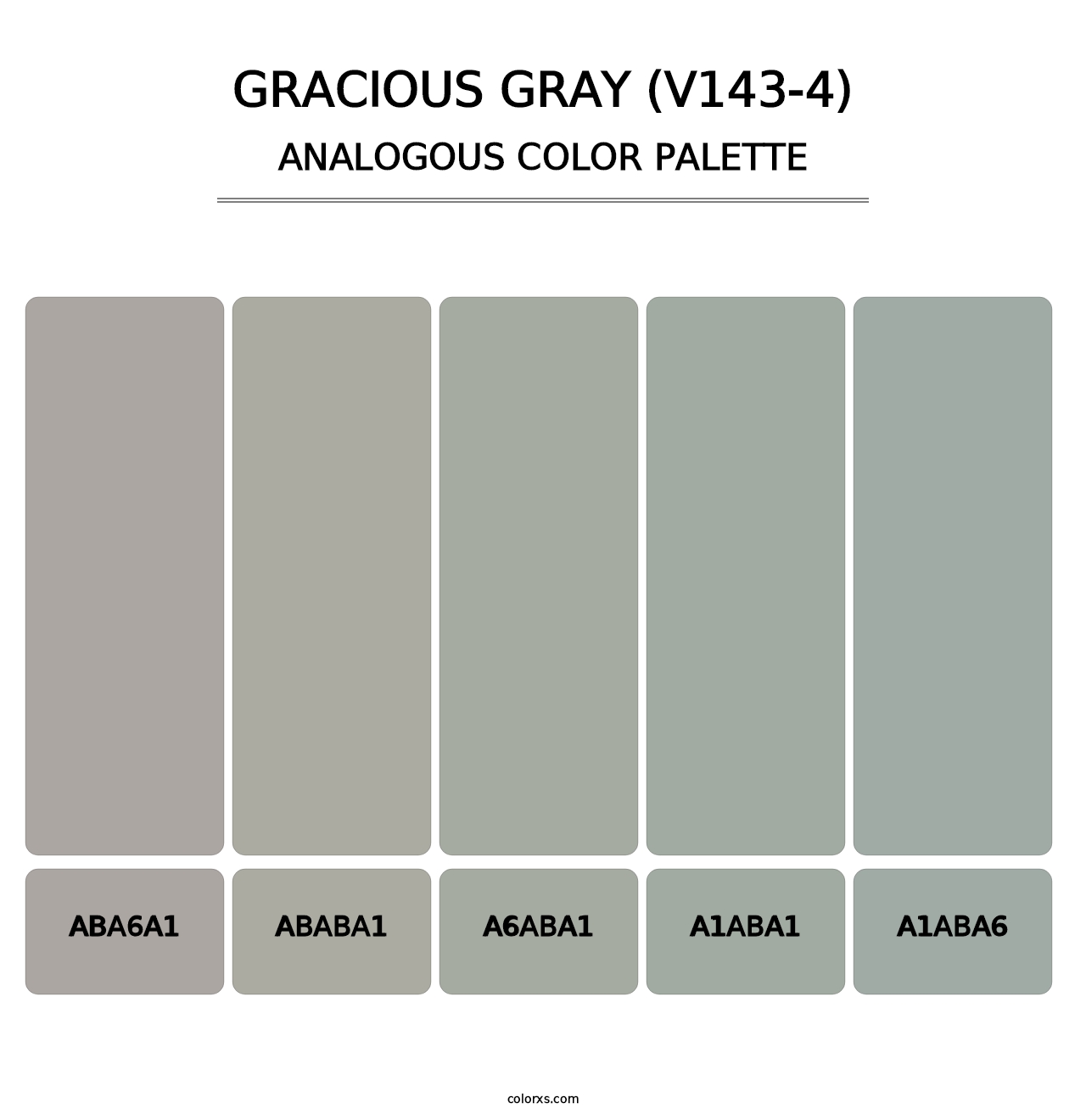 Gracious Gray (V143-4) - Analogous Color Palette