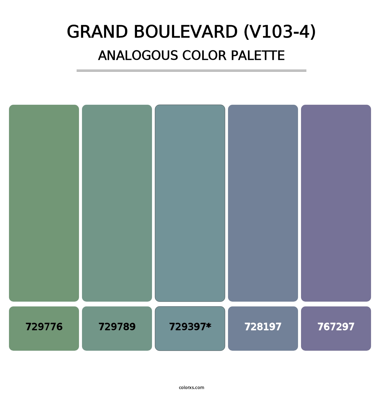 Grand Boulevard (V103-4) - Analogous Color Palette