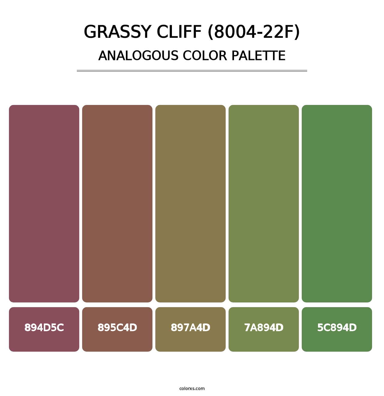 Grassy Cliff (8004-22F) - Analogous Color Palette