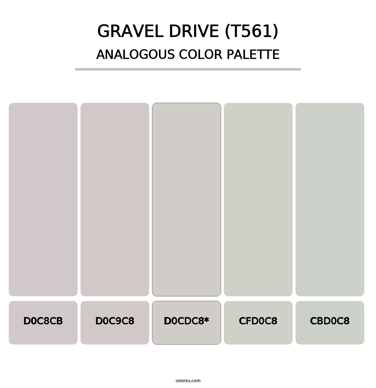 Gravel Drive (T561) - Analogous Color Palette
