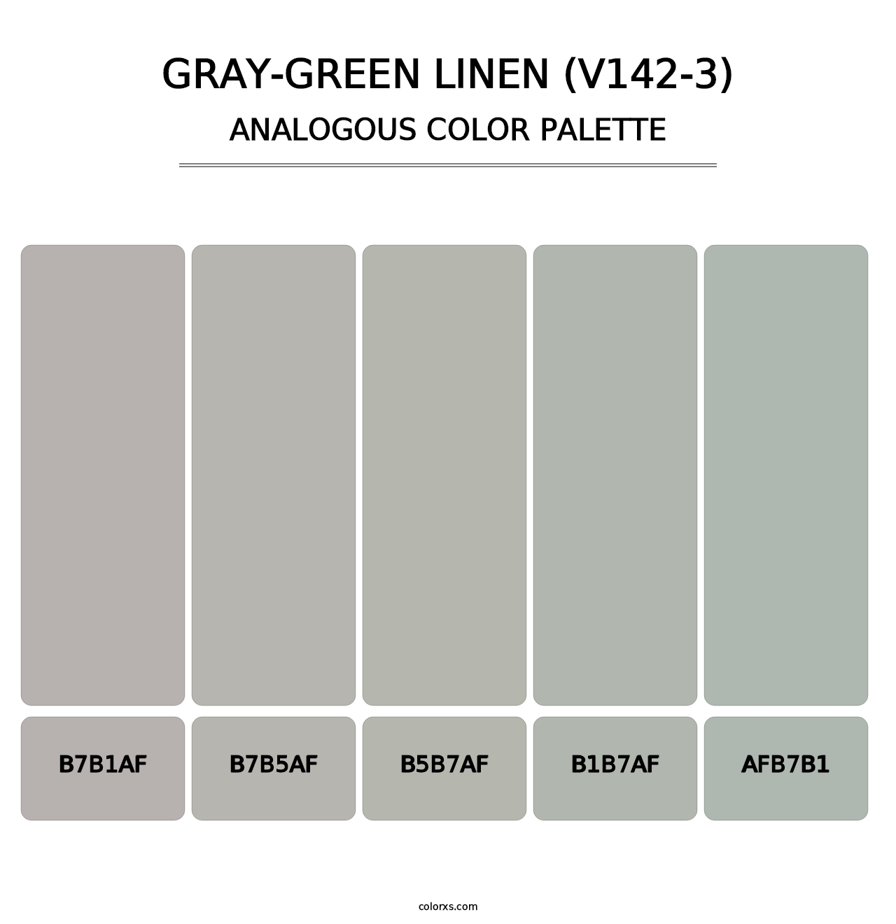 Gray-Green Linen (V142-3) - Analogous Color Palette