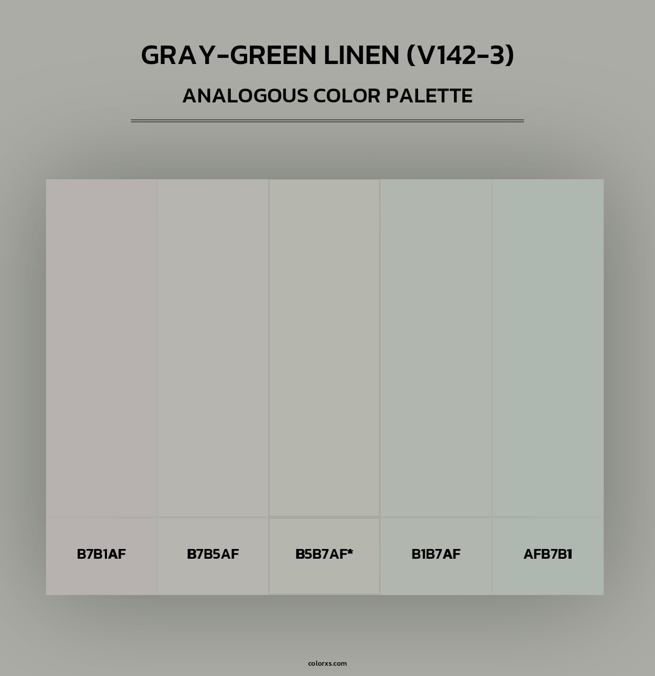 Gray-Green Linen (V142-3) - Analogous Color Palette