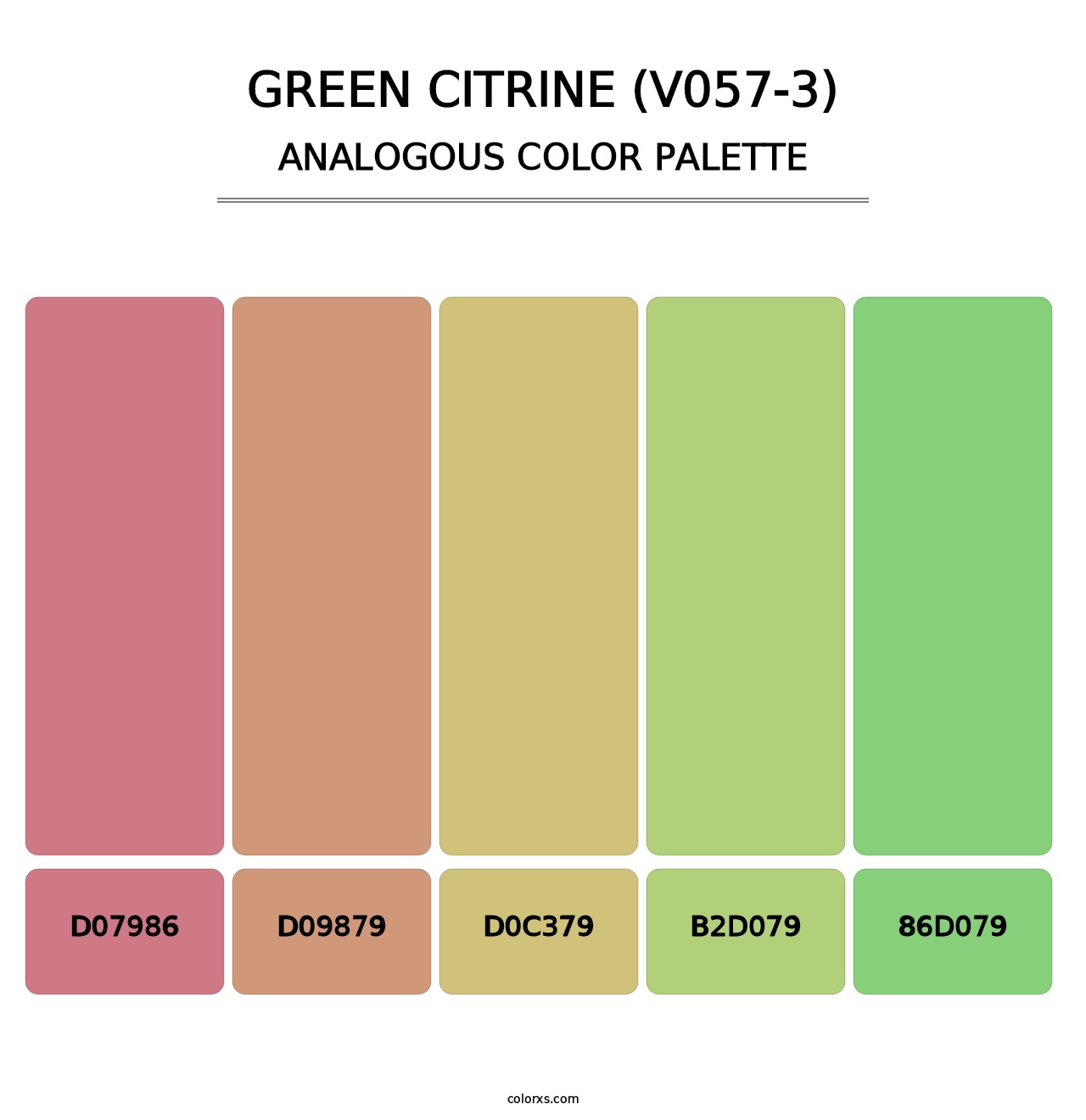 Green Citrine (V057-3) - Analogous Color Palette