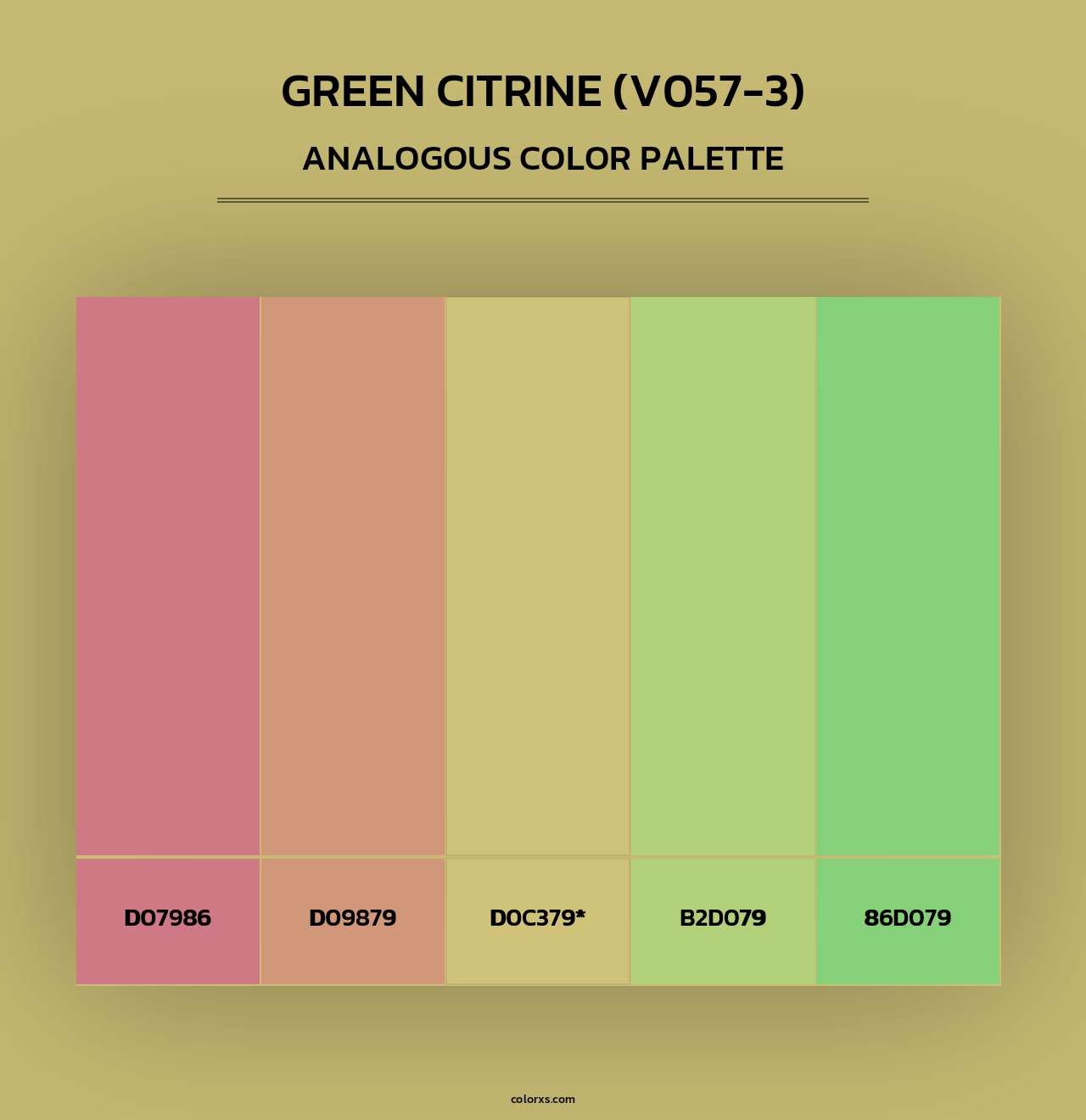 Green Citrine (V057-3) - Analogous Color Palette