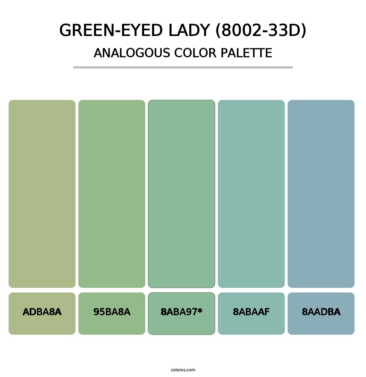 Green-Eyed Lady (8002-33D) - Analogous Color Palette