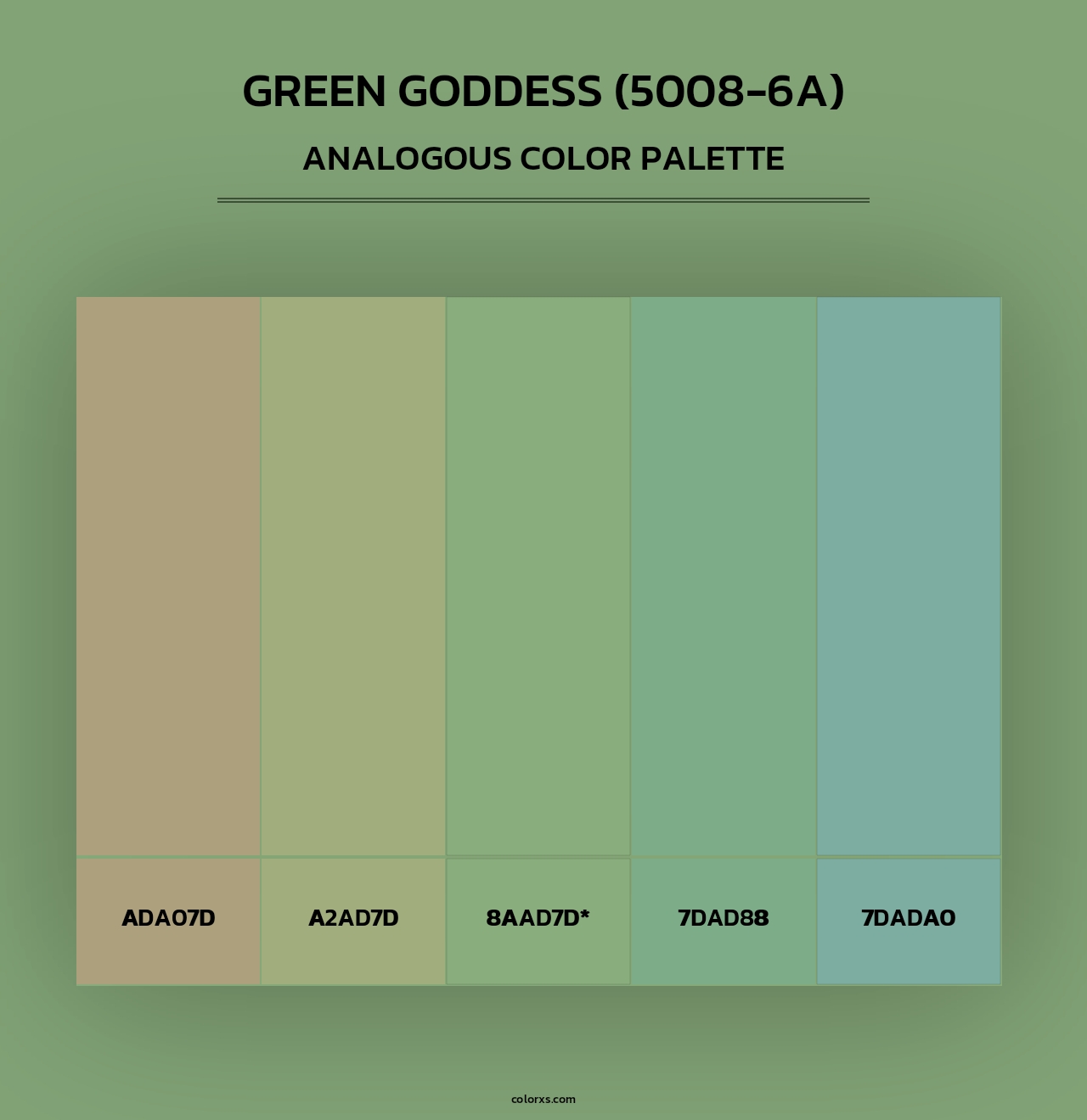 Green Goddess (5008-6A) - Analogous Color Palette