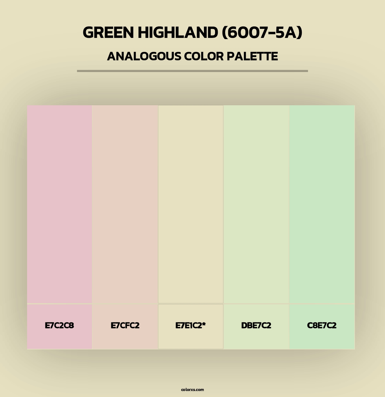 Green Highland (6007-5A) - Analogous Color Palette