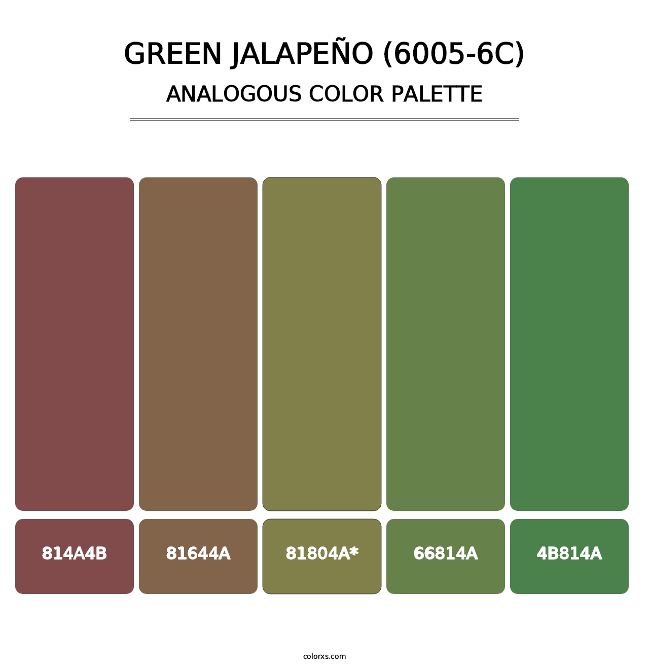 Green Jalapeño (6005-6C) - Analogous Color Palette