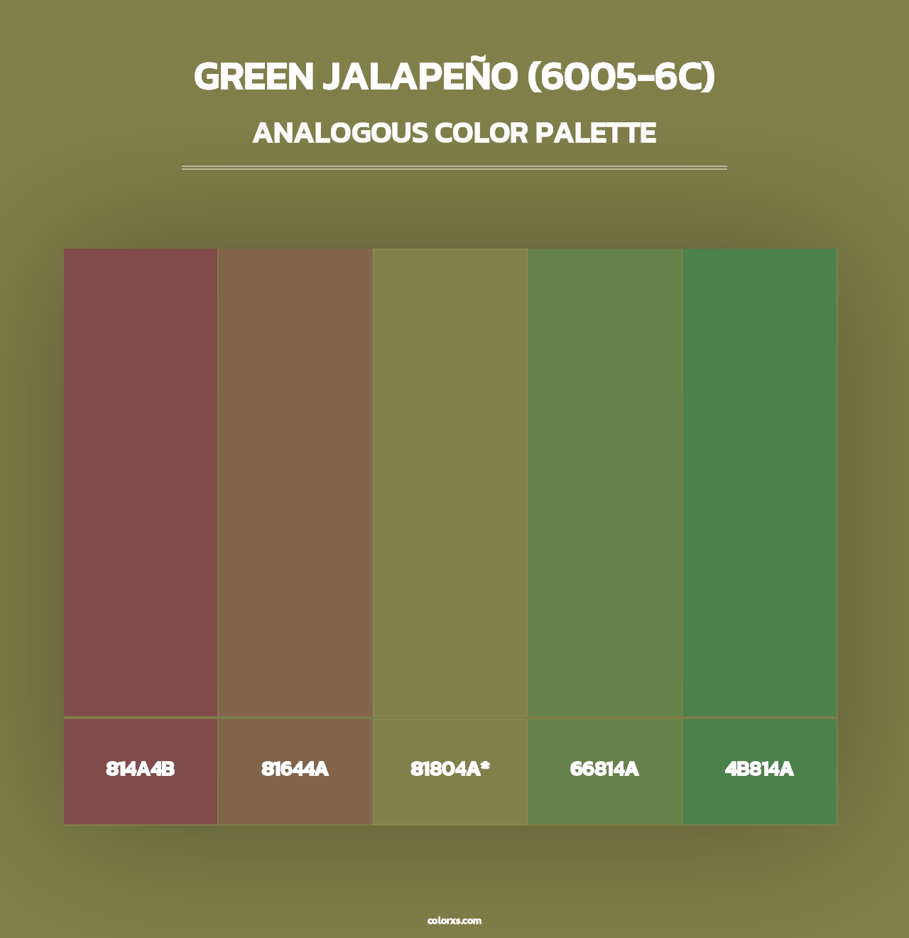 Green Jalapeño (6005-6C) - Analogous Color Palette