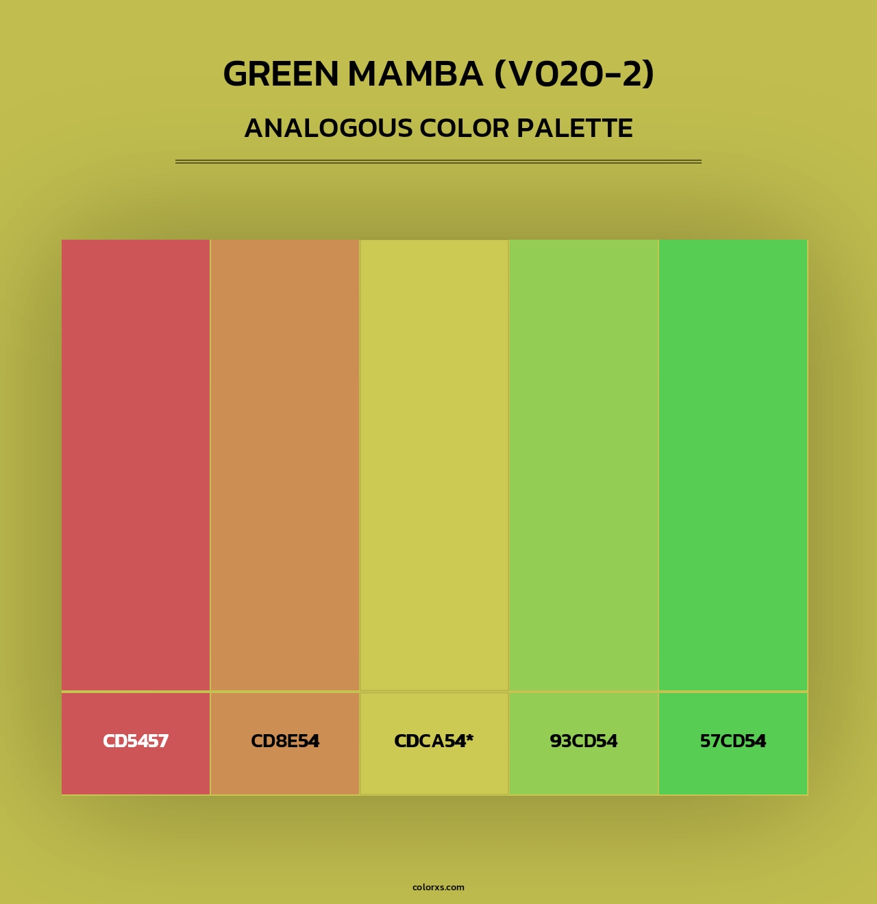 Green Mamba (V020-2) - Analogous Color Palette