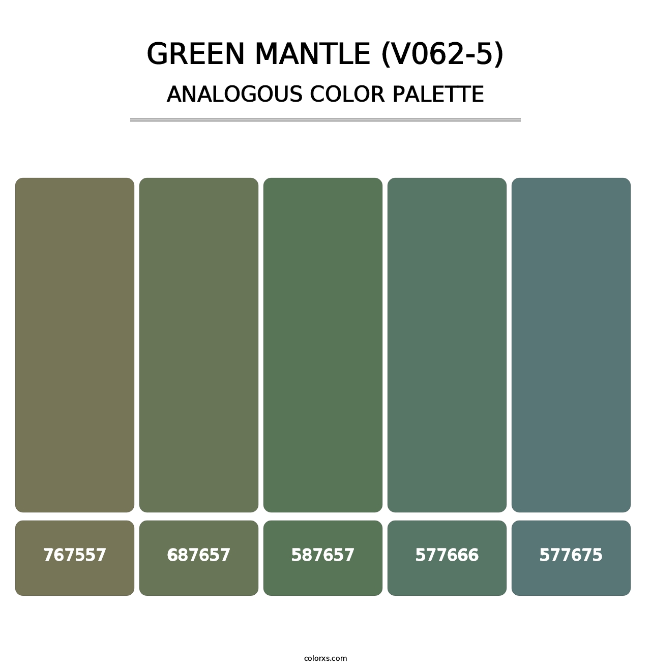 Green Mantle (V062-5) - Analogous Color Palette