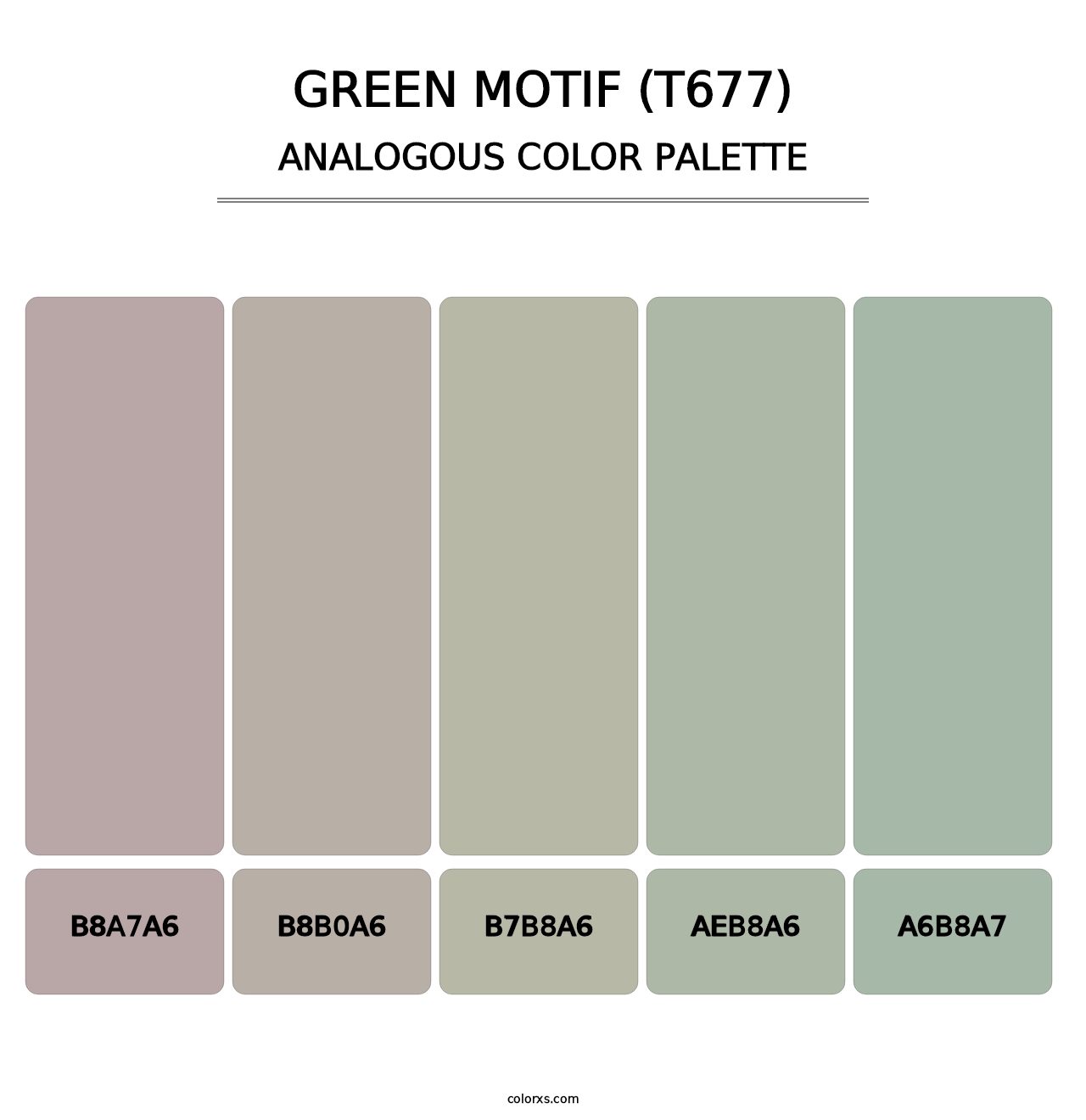 Green Motif (T677) - Analogous Color Palette