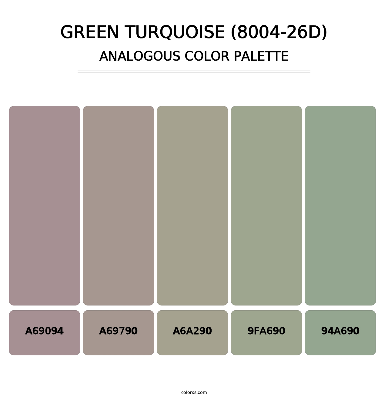 Green Turquoise (8004-26D) - Analogous Color Palette