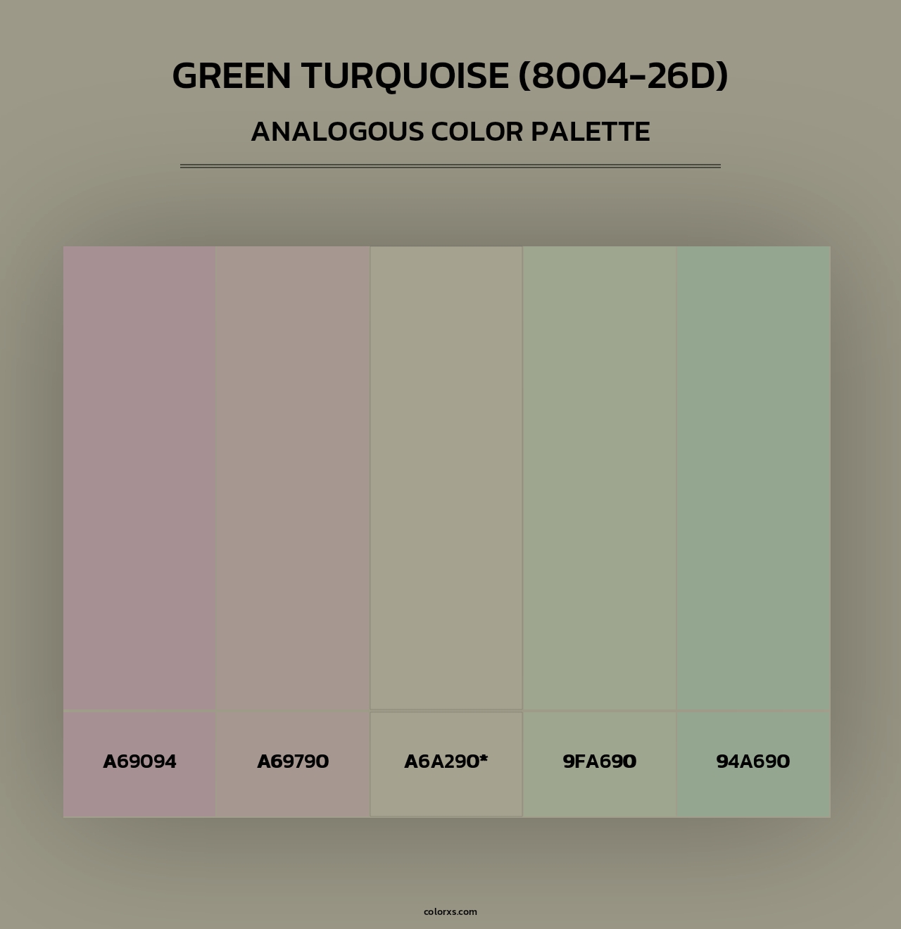 Green Turquoise (8004-26D) - Analogous Color Palette