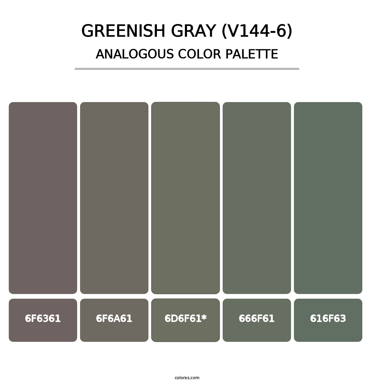 Greenish Gray (V144-6) - Analogous Color Palette