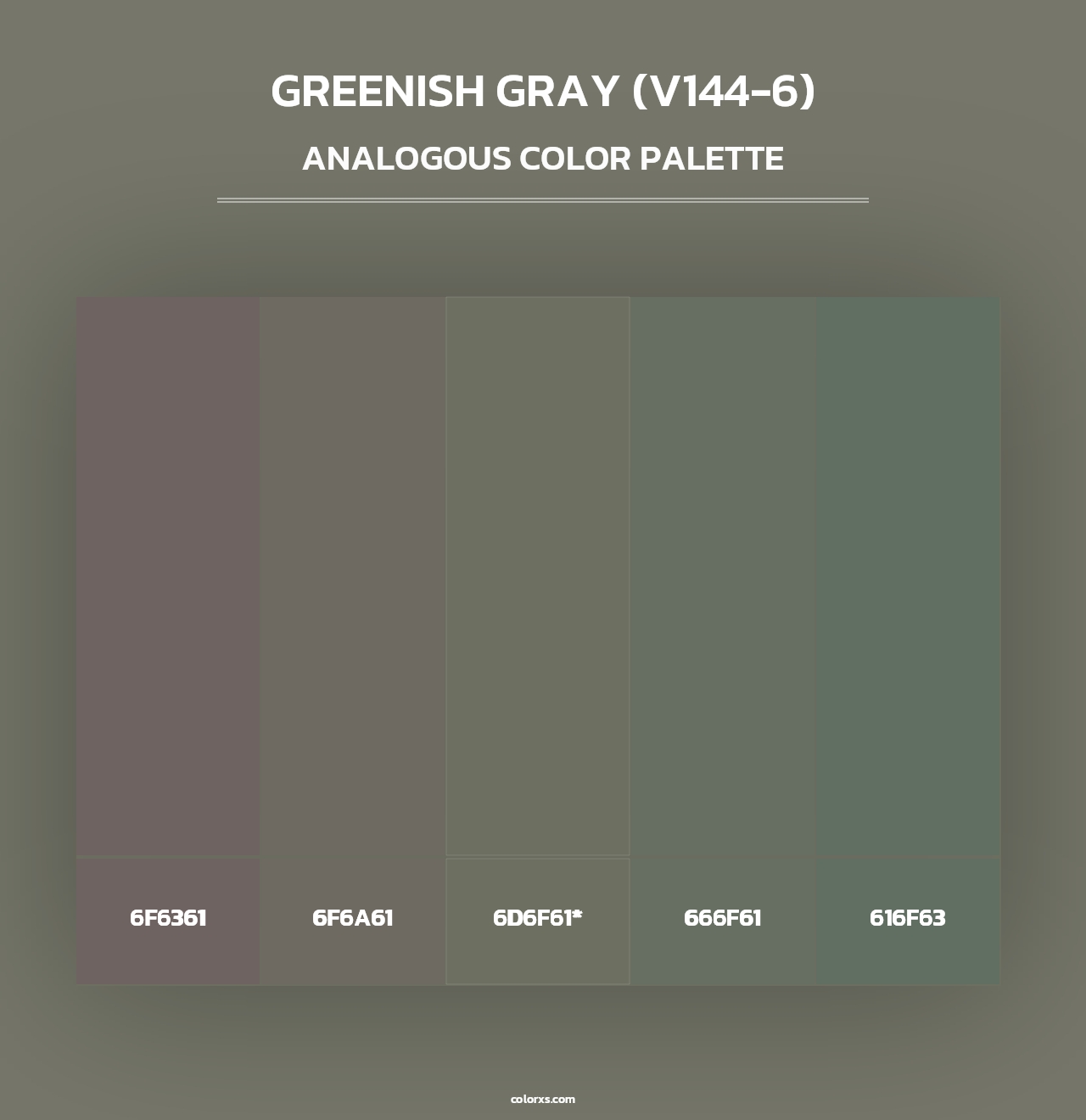Greenish Gray (V144-6) - Analogous Color Palette