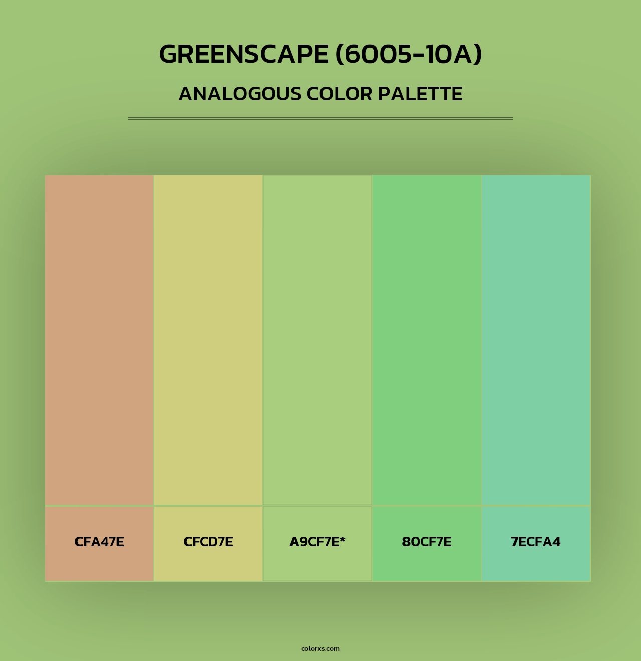 Greenscape (6005-10A) - Analogous Color Palette