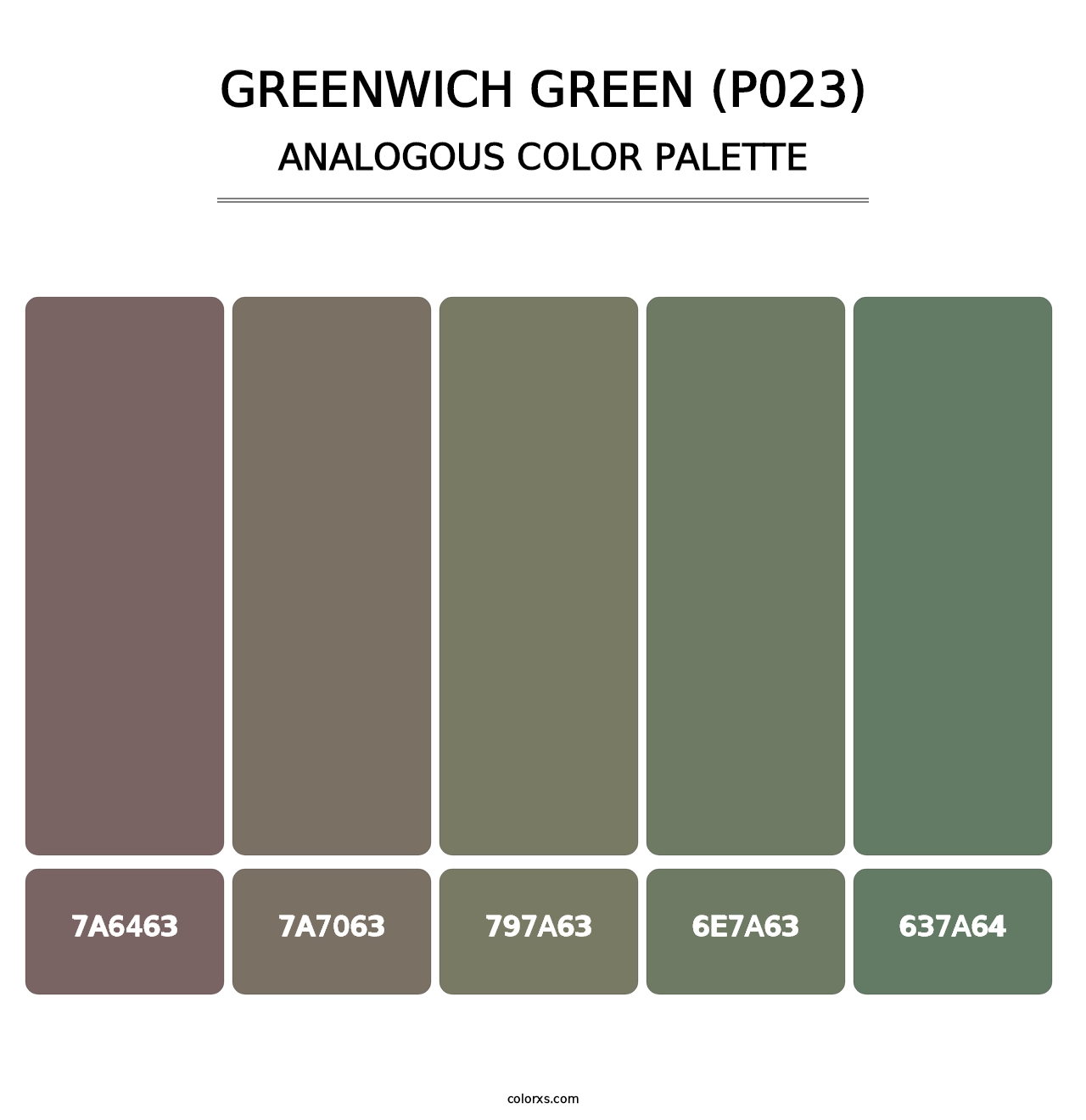 Greenwich Green (P023) - Analogous Color Palette