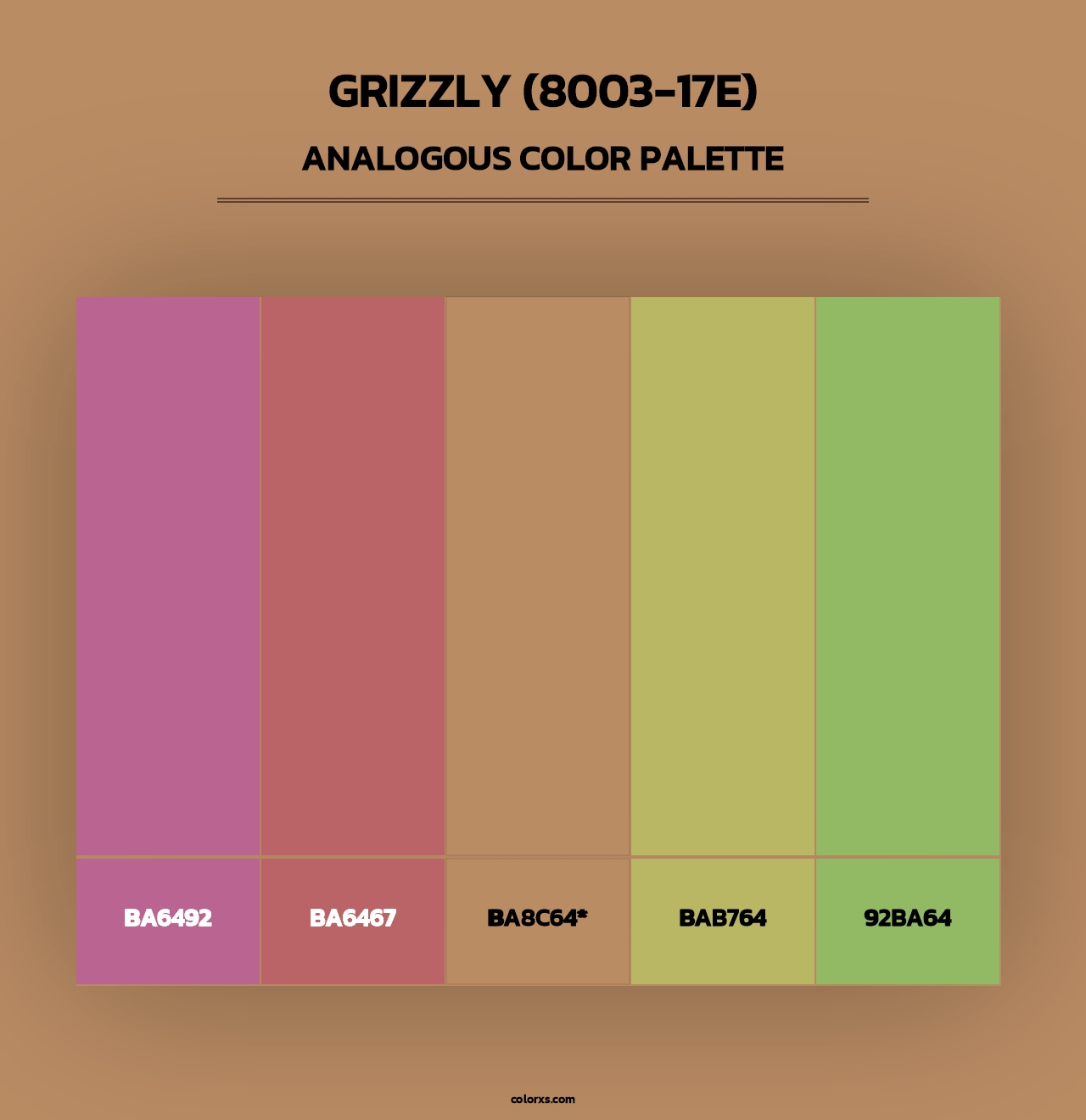 Grizzly (8003-17E) - Analogous Color Palette