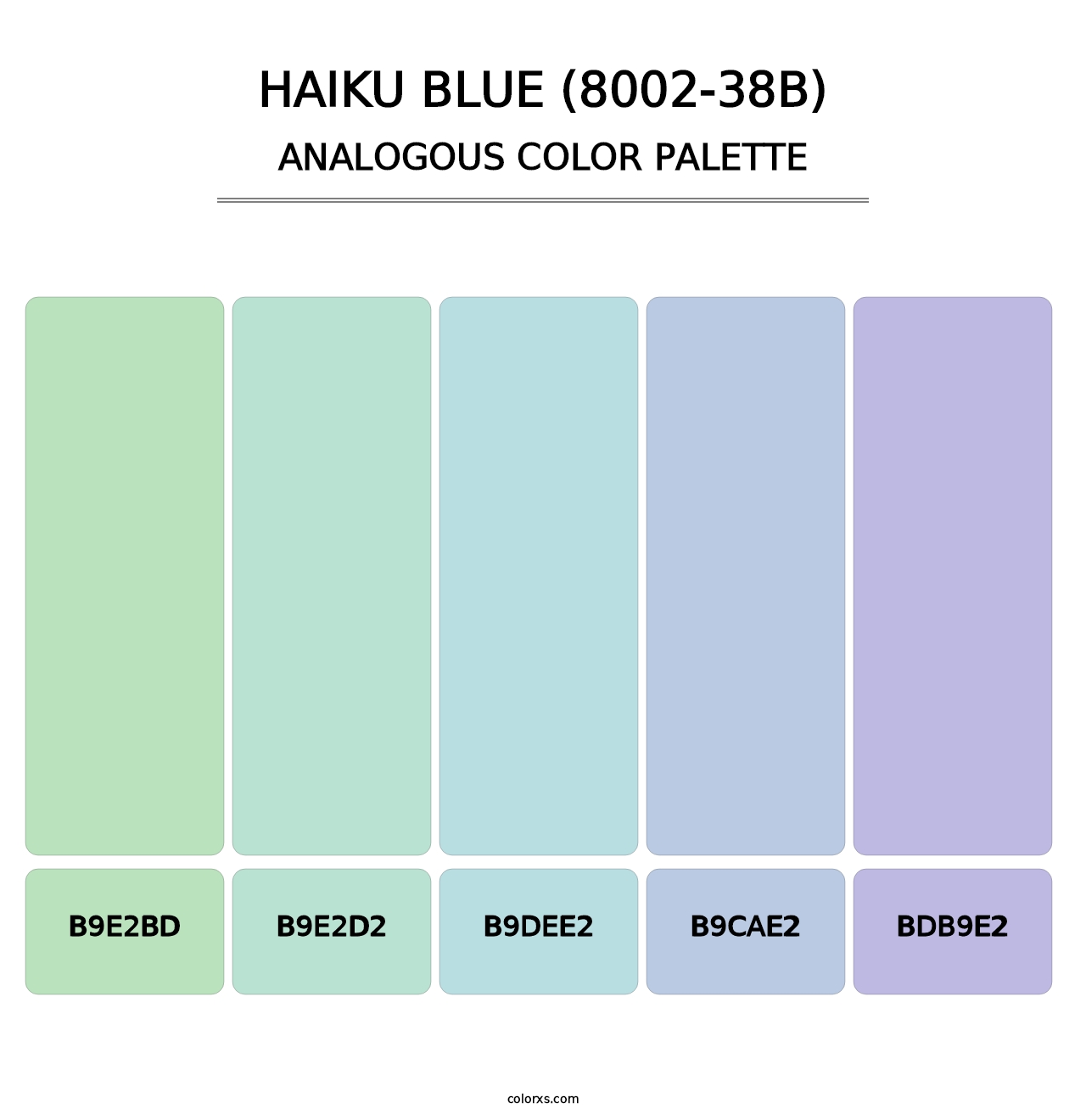 Haiku Blue (8002-38B) - Analogous Color Palette