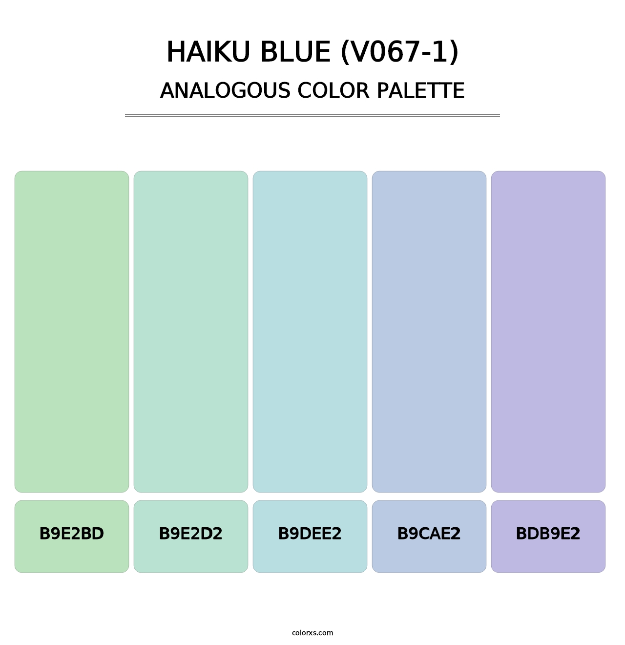 Haiku Blue (V067-1) - Analogous Color Palette