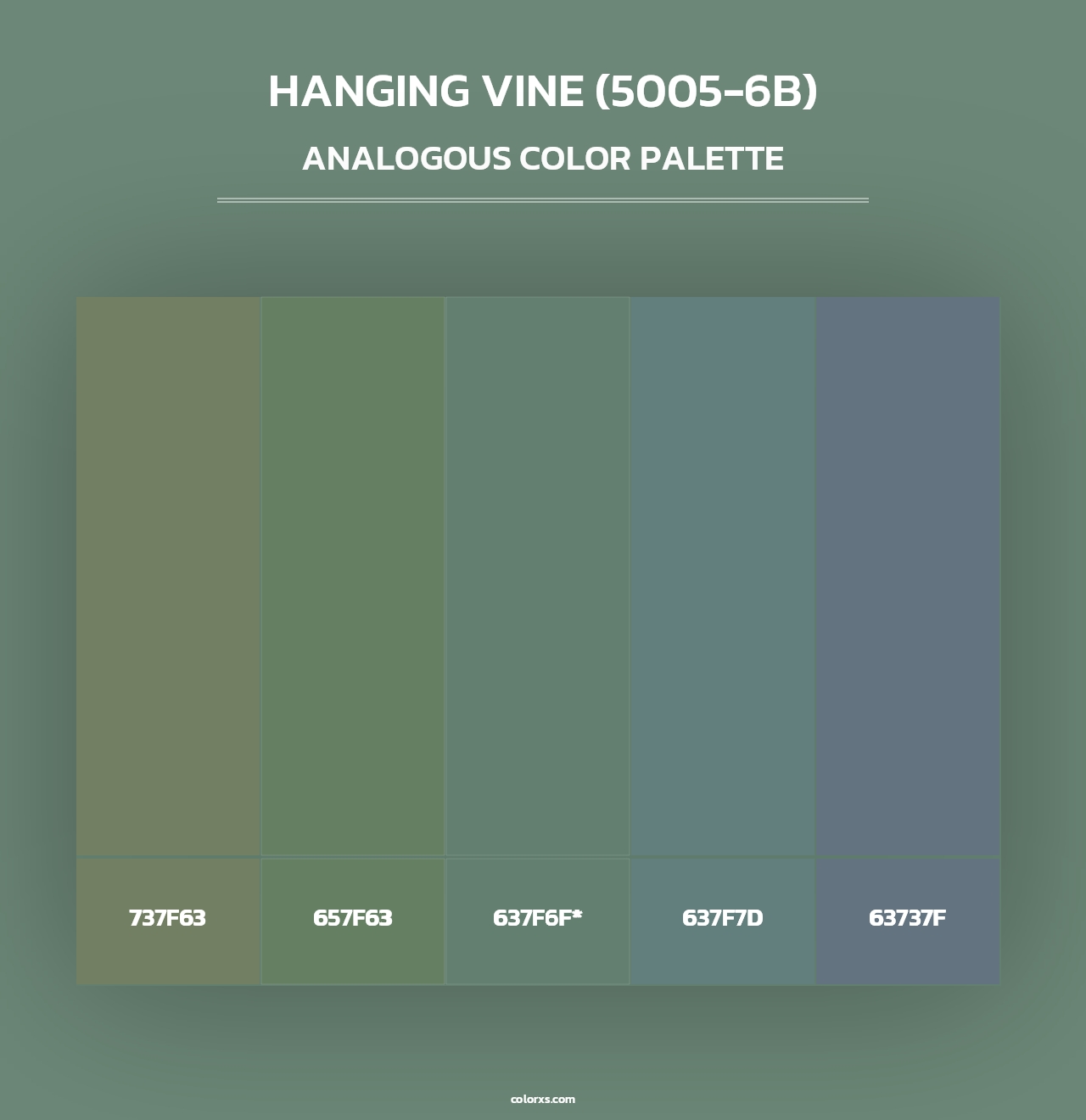 Hanging Vine (5005-6B) - Analogous Color Palette